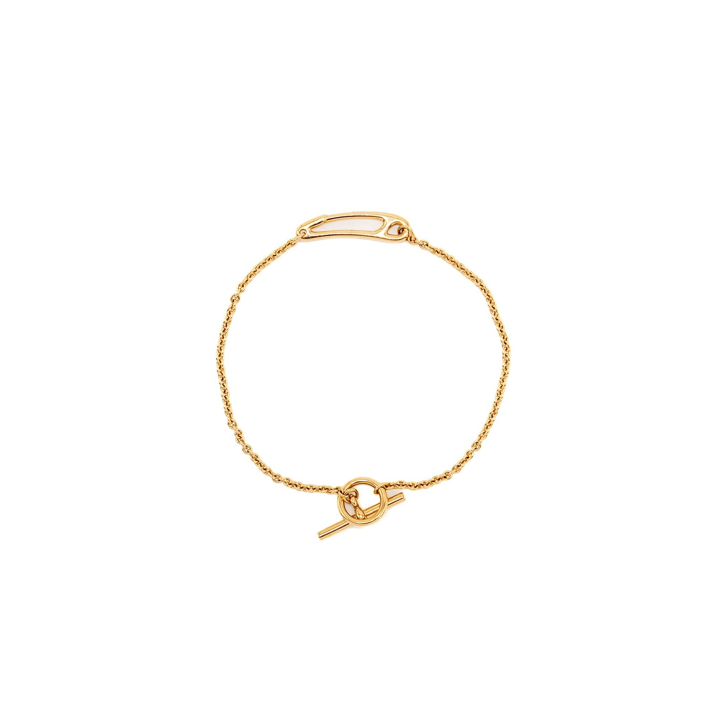 Hermes Size SH Chaine D’ancre Punk Bracelet yellow gold