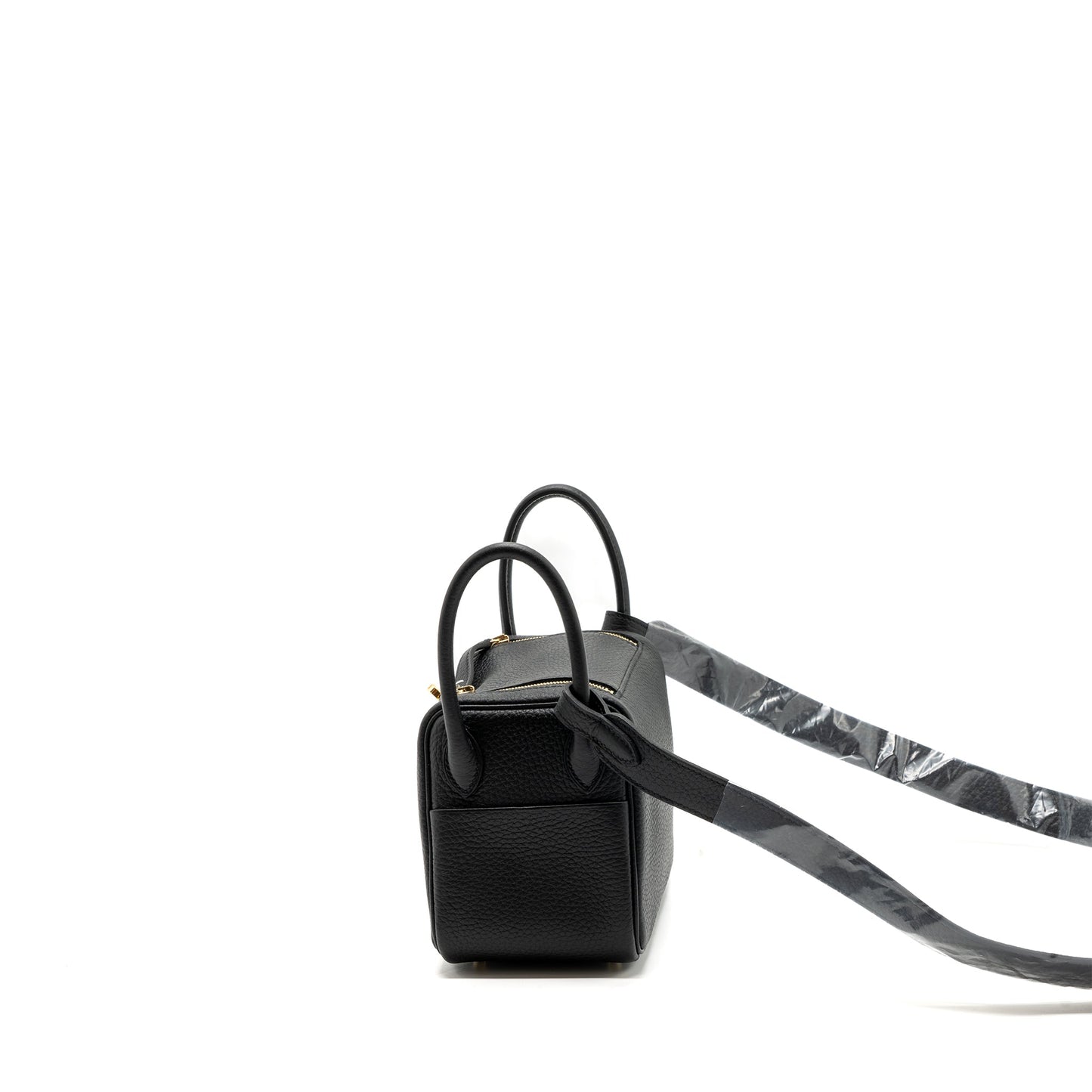 Hermes Mini Lindy Clemence Black GHW Stamp B