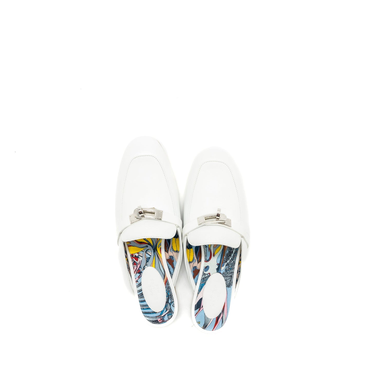 Hermes Size 38 OZ Mule Blanc SHW
