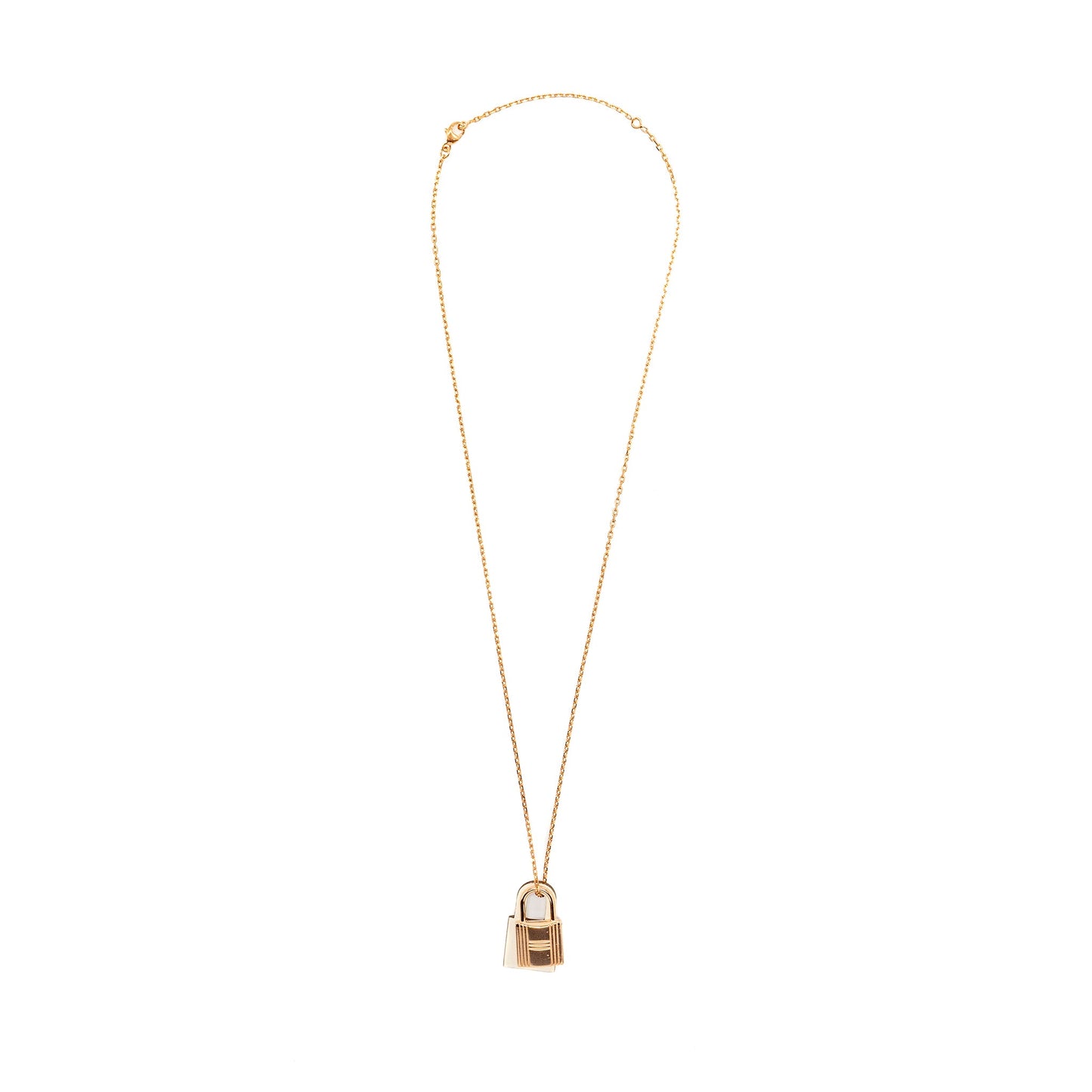 Hermes O’kelly Pendant, Small Model Swift White RGHW Stamp Z