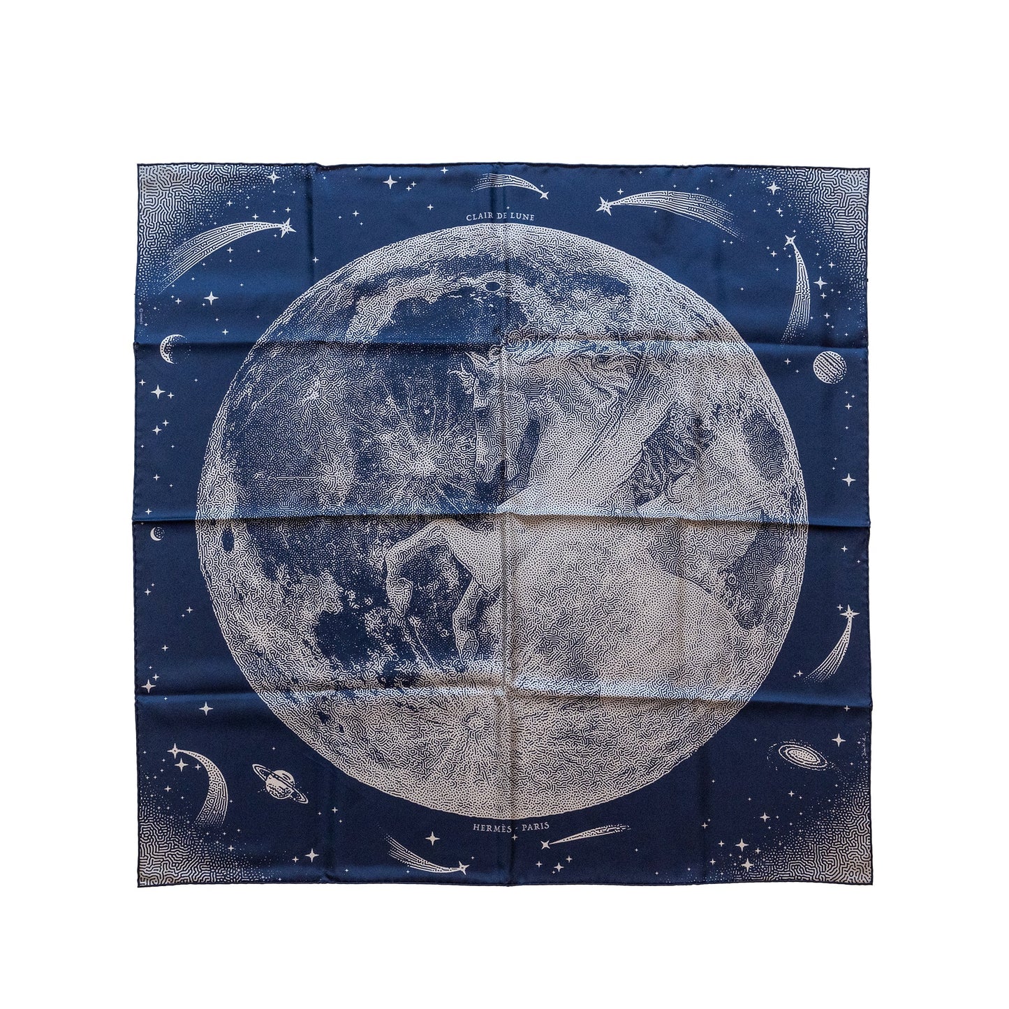 Hermes 90cm Silk Scarf Clair De Lune