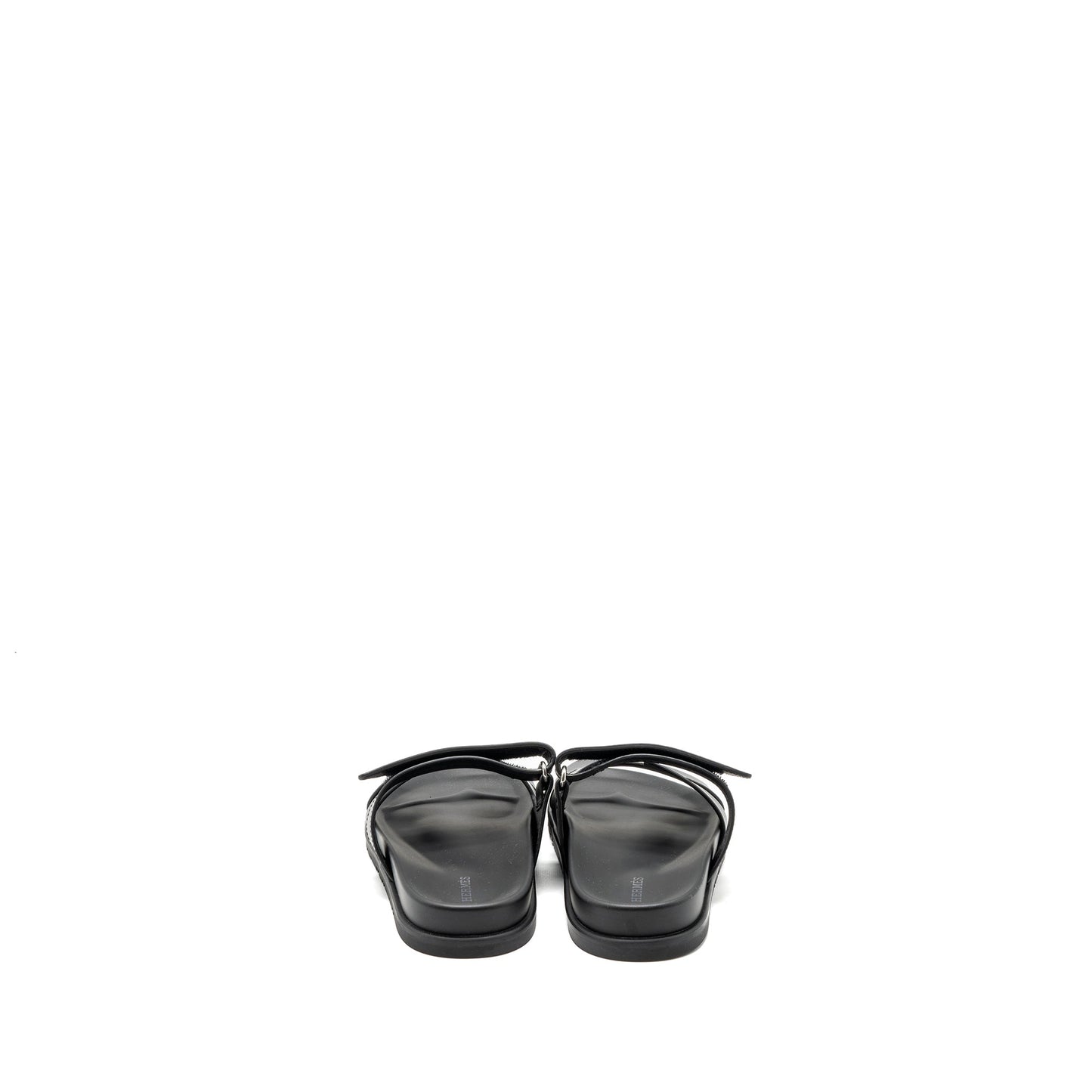 Hermes Size 38 Chypre Sandals Black