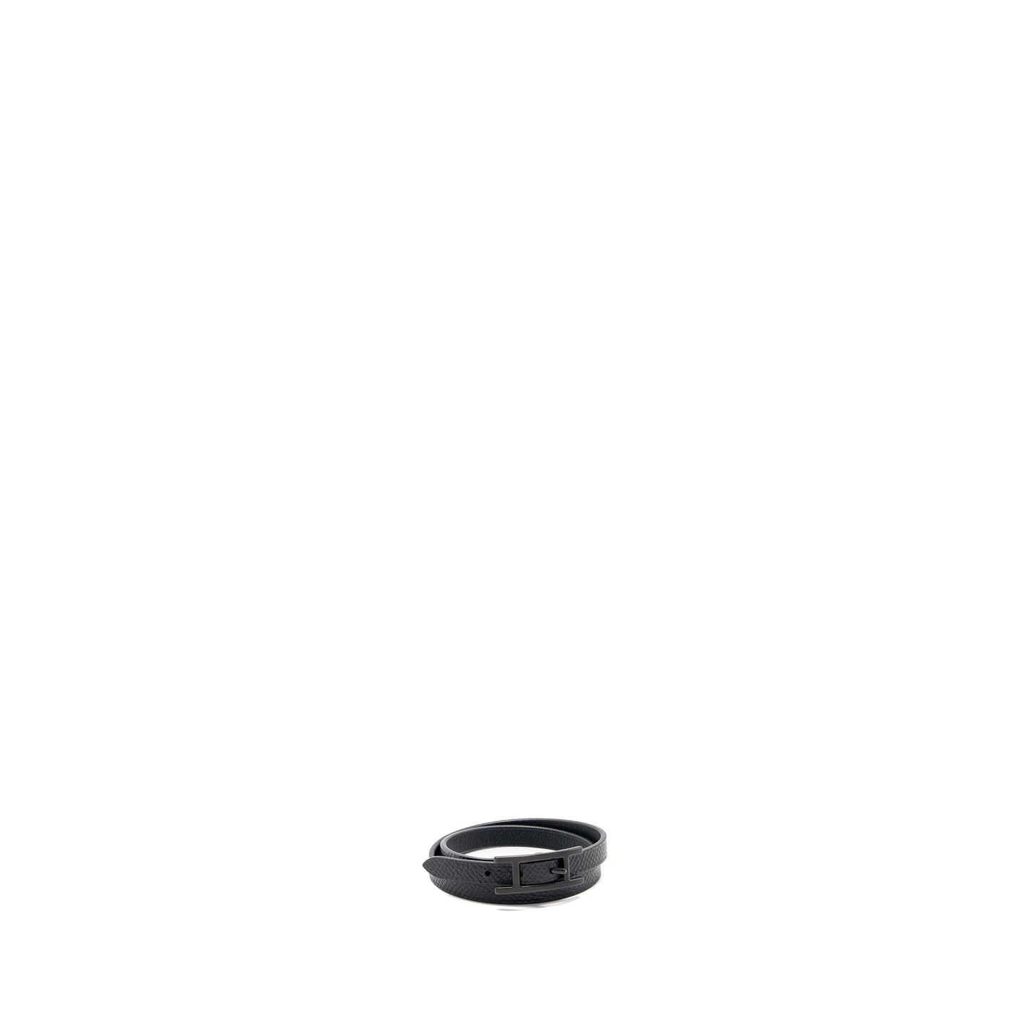 Hermes size T4 Behapi double tour bracelet so black