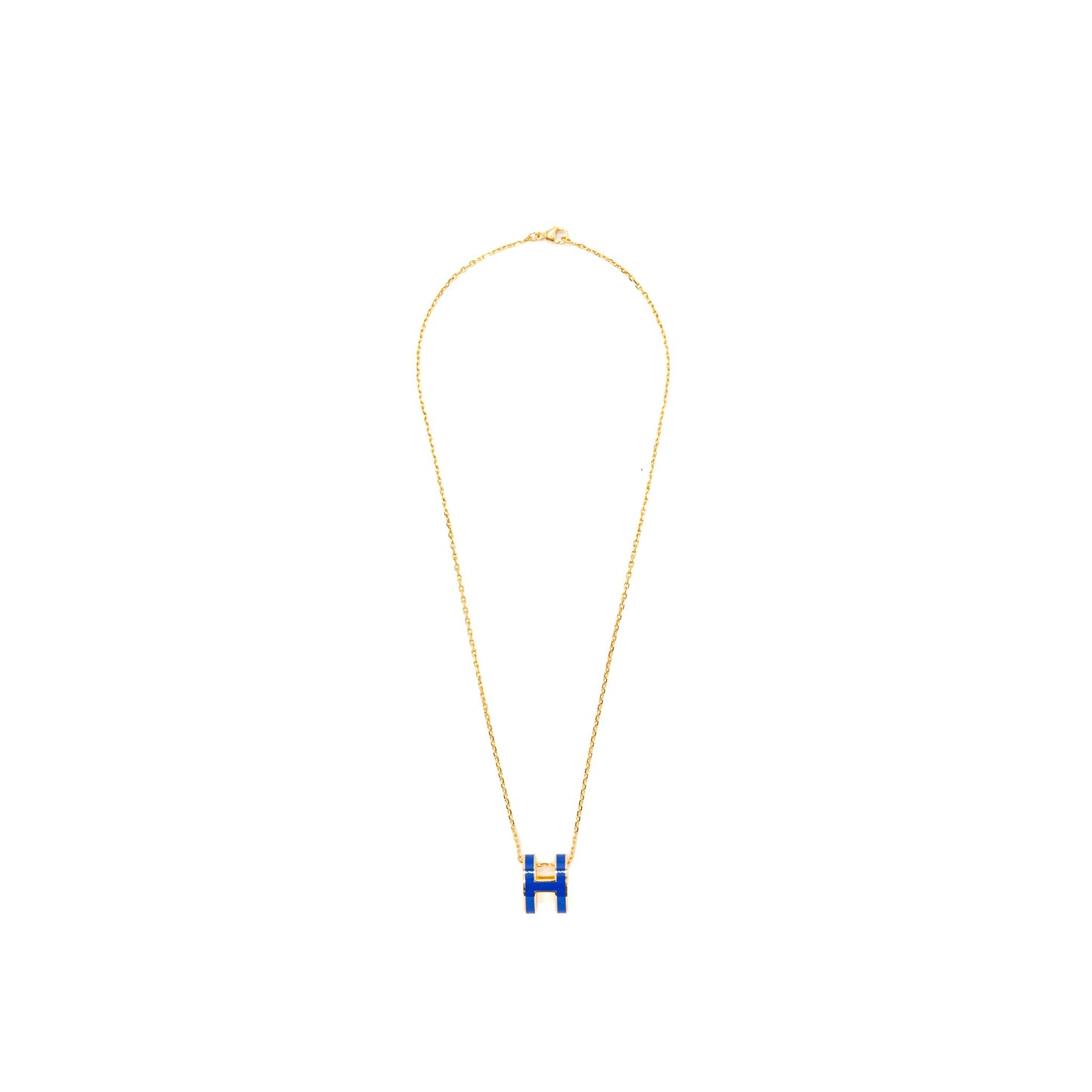Hermes pop H pendant royal blue GHW