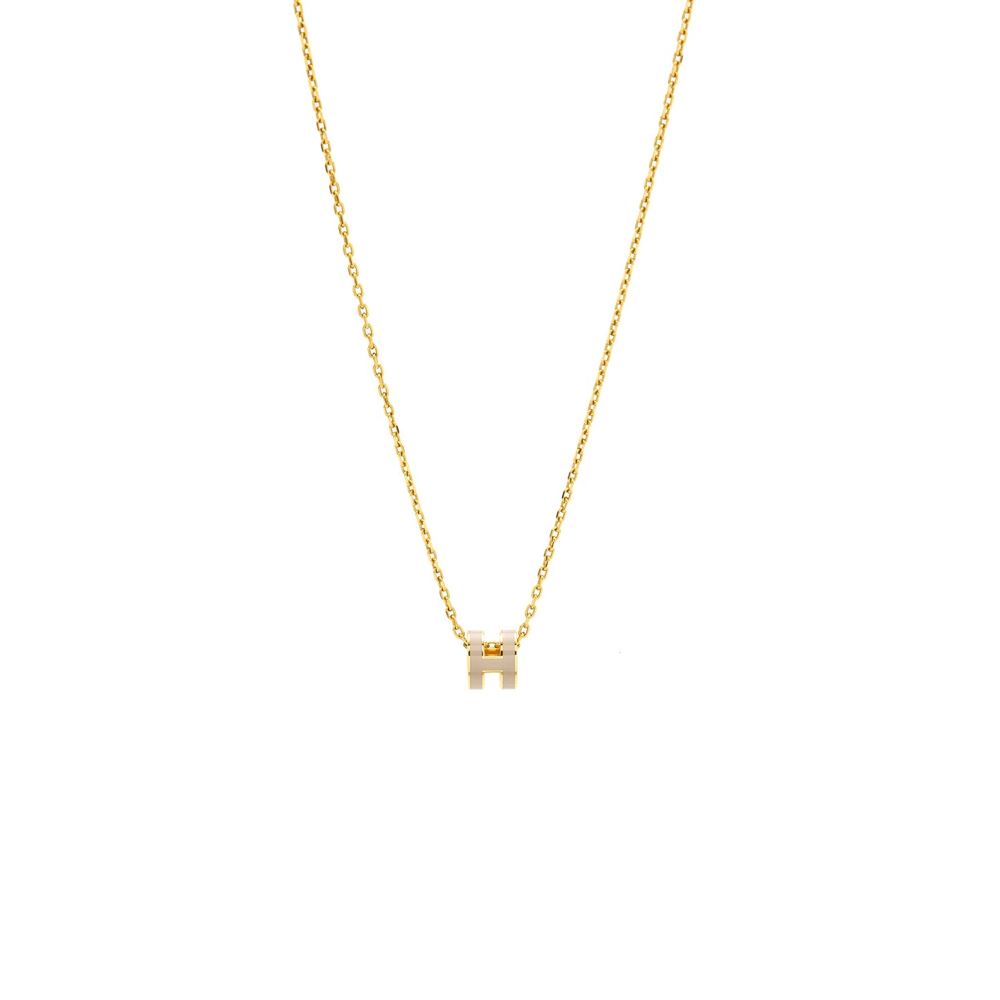 Hermes Mini Pop H Pendant marron glace GHW
