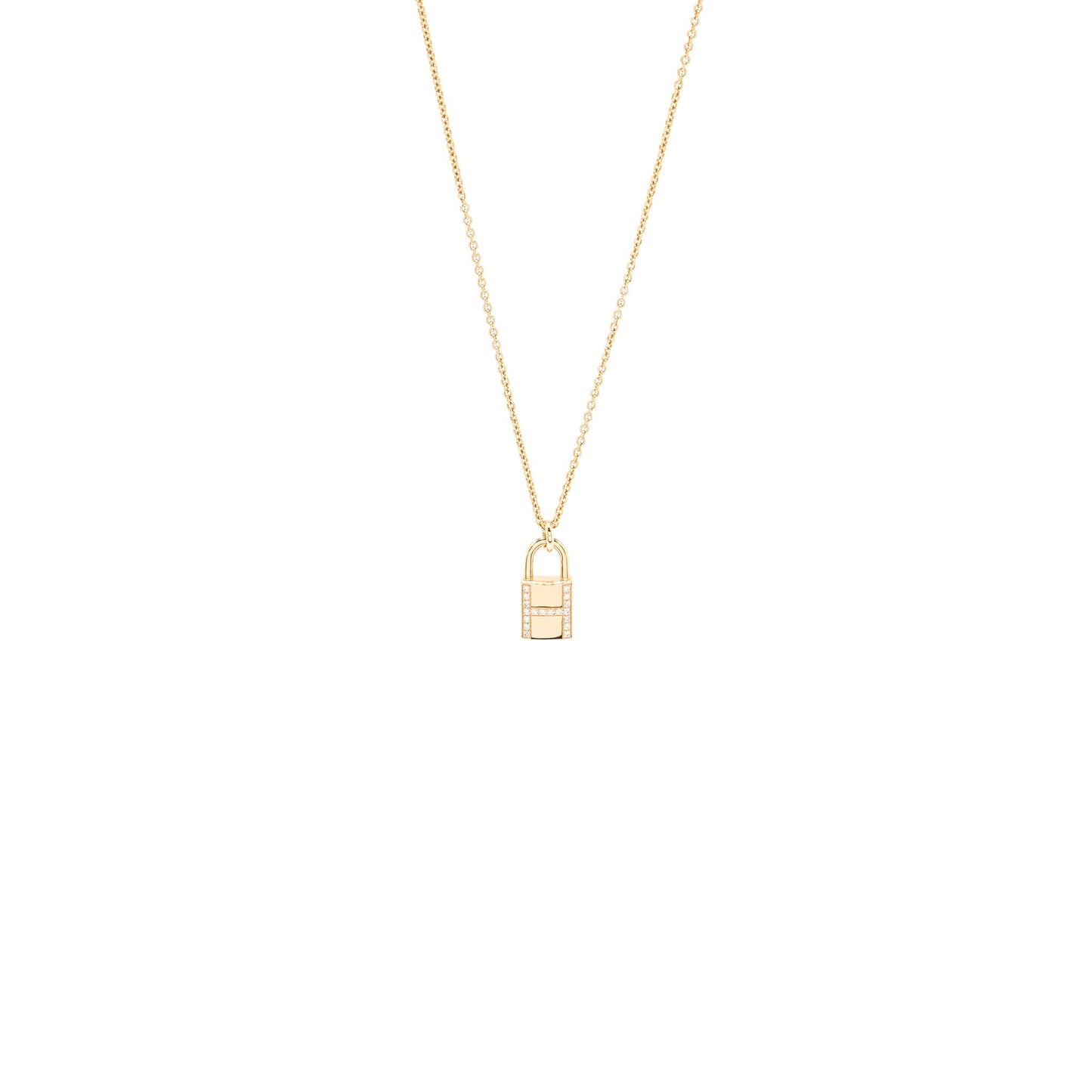 Hermes Kelly Cadenas Pendant Rose Gold, Diamonds