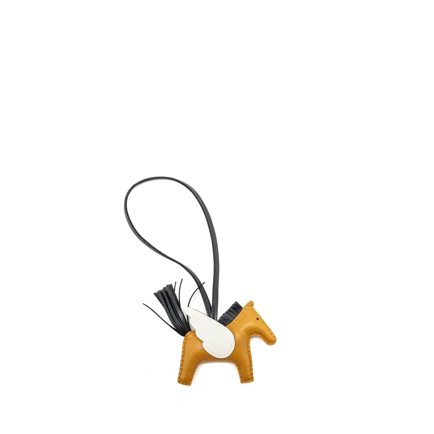 Hermes rodeo Pegase pm bag charm sesame/ noir/ Blanc stamp U