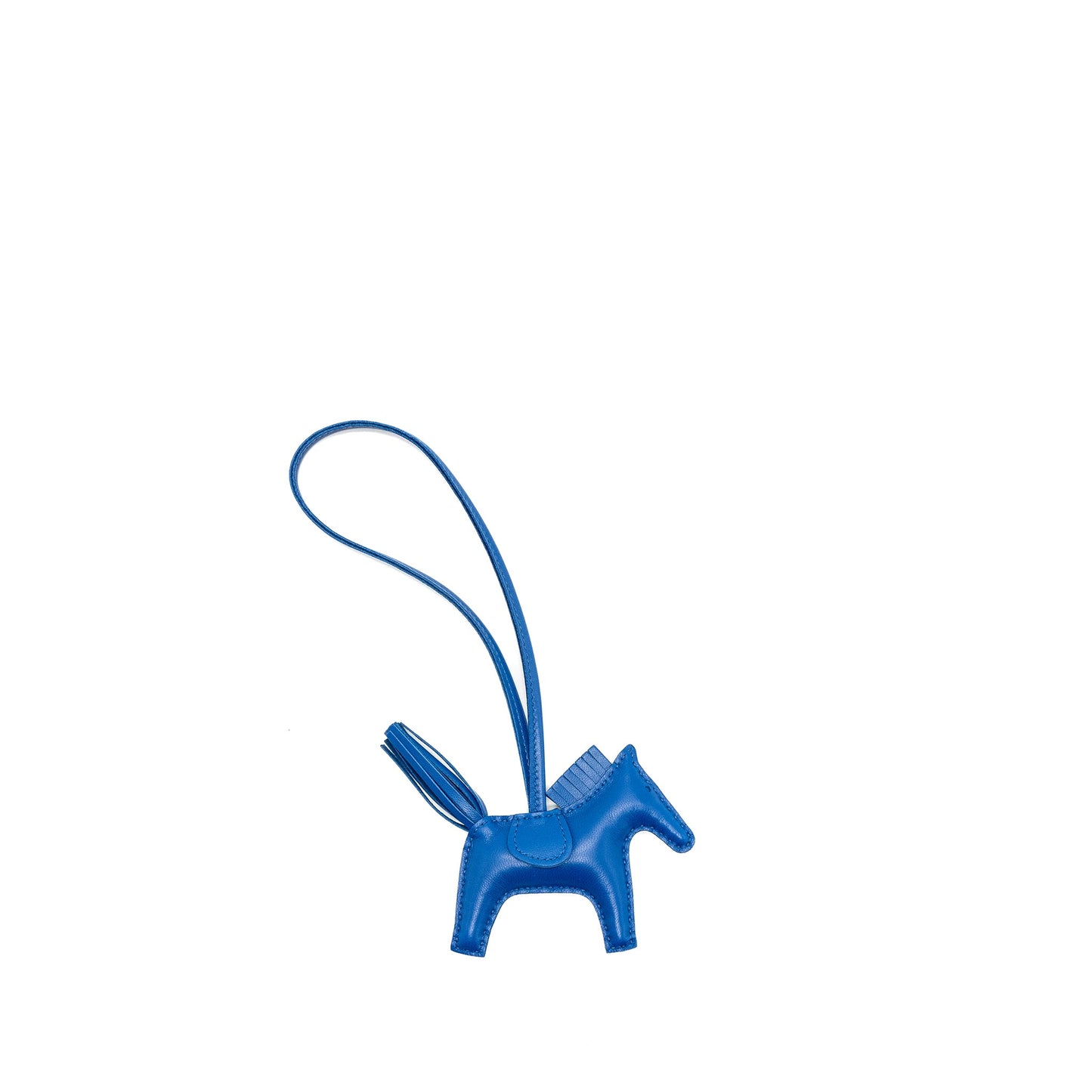 Hermes Rodeo PM Bag Charm Blue Stamp Z
