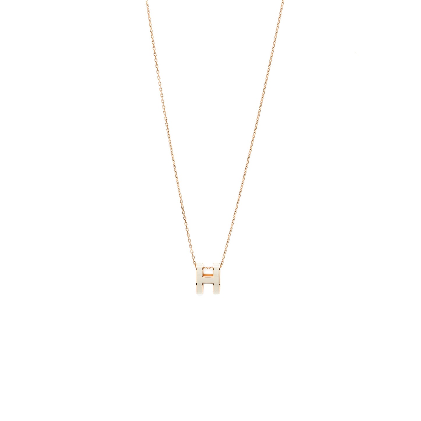 Hermes pop H pendant blanc RGHW