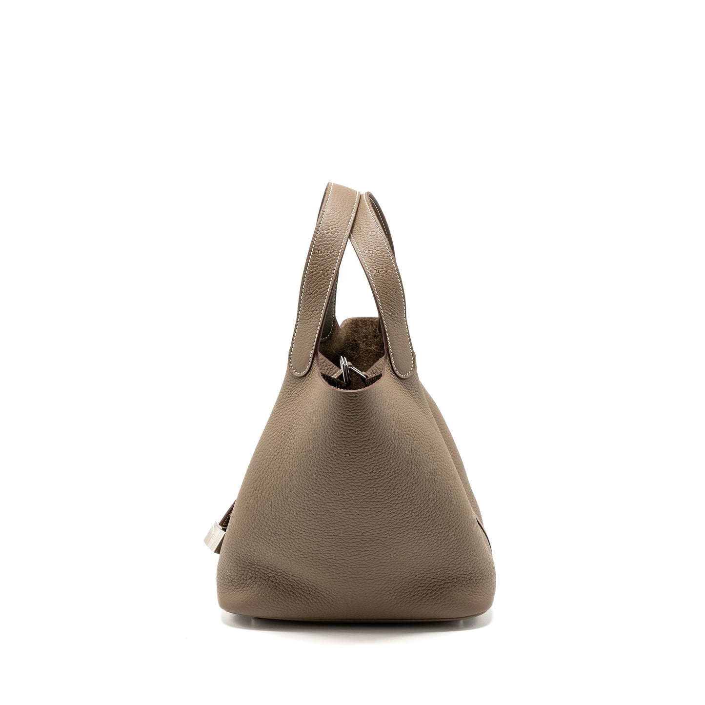 Hermes Picotin 22 lock bag clemence etoupe SHW stamp B