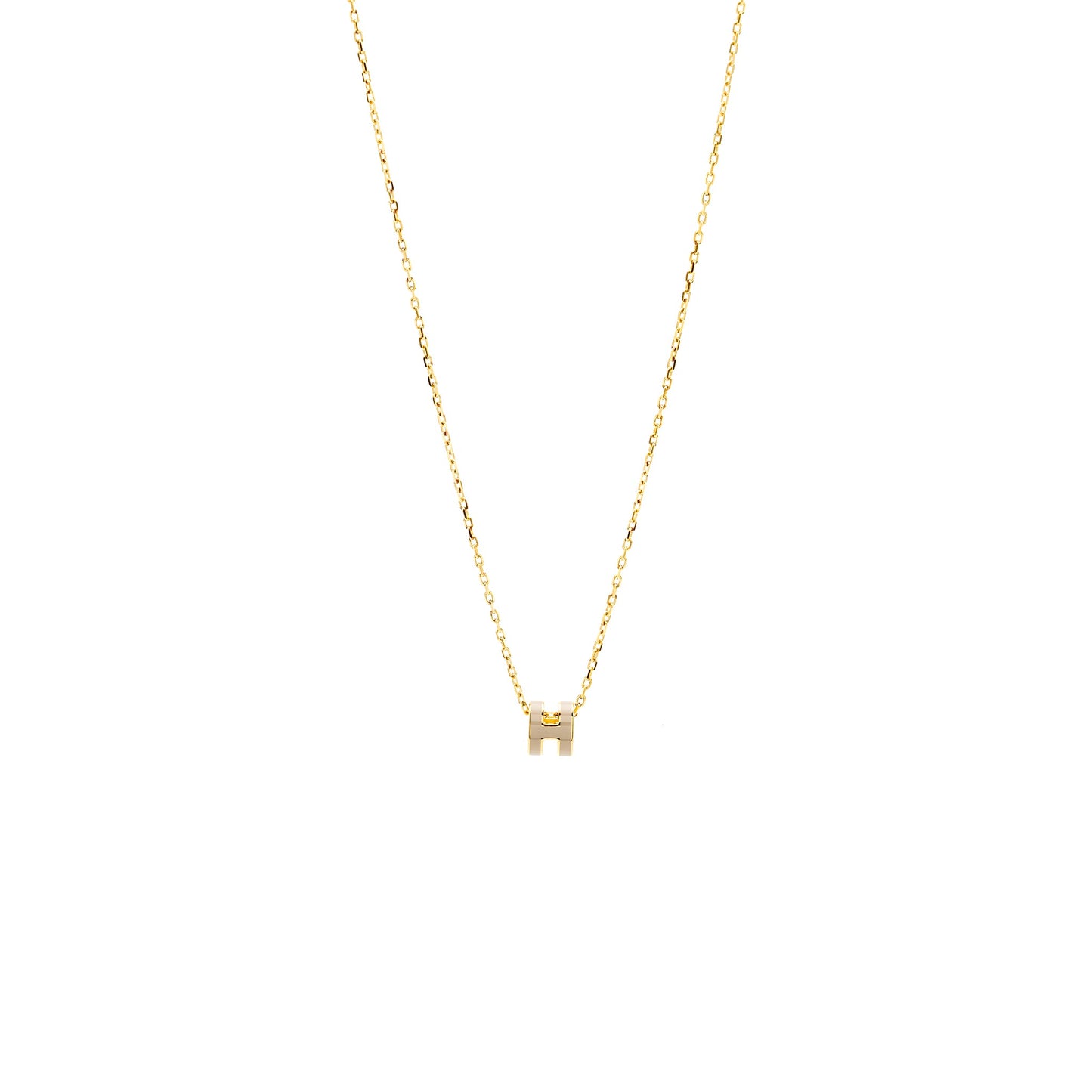 Hermes Mini Pop H pendant marron glace GHW