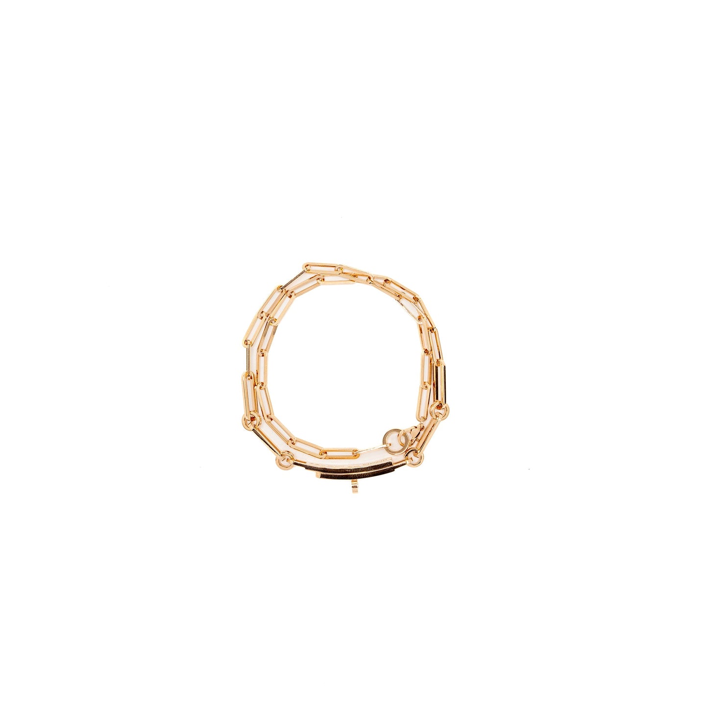 Hermes Kelly Chain Chocker/Double Bracelet Rose Gold, Diamonds