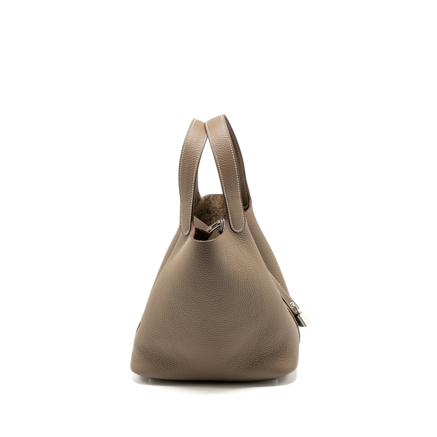 Hermes Picotin 22 lock bag clemence etoupe SHW stamp B