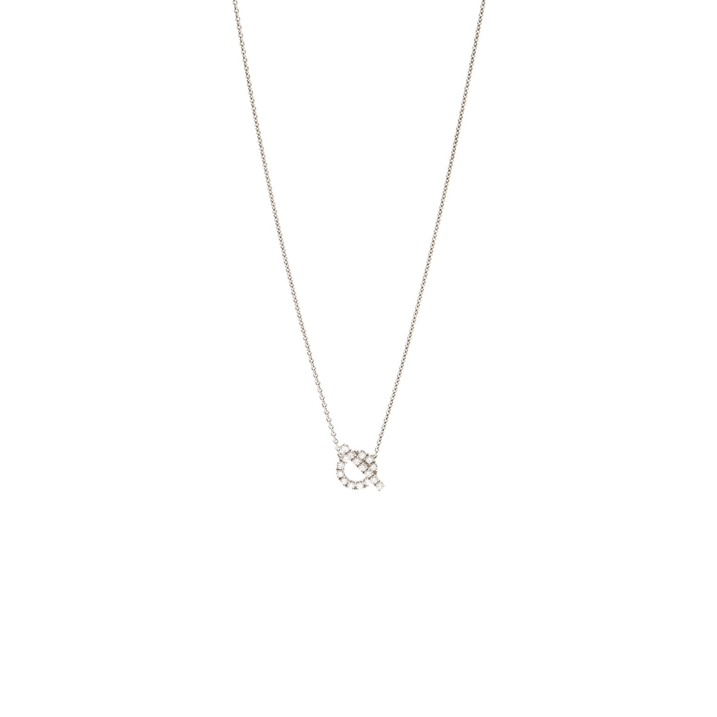 Hermes finesse pendants white gold with diamonds