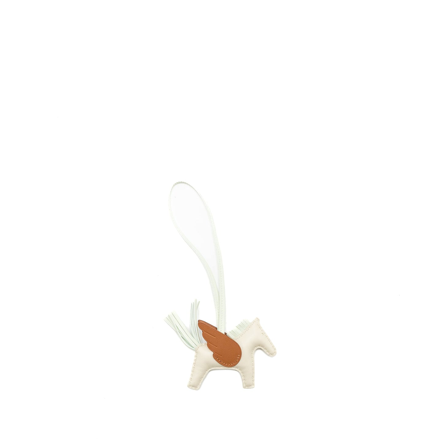 Hermes Rodeo pegase pm bag charm craie/ vert fizz/ gold stamp B