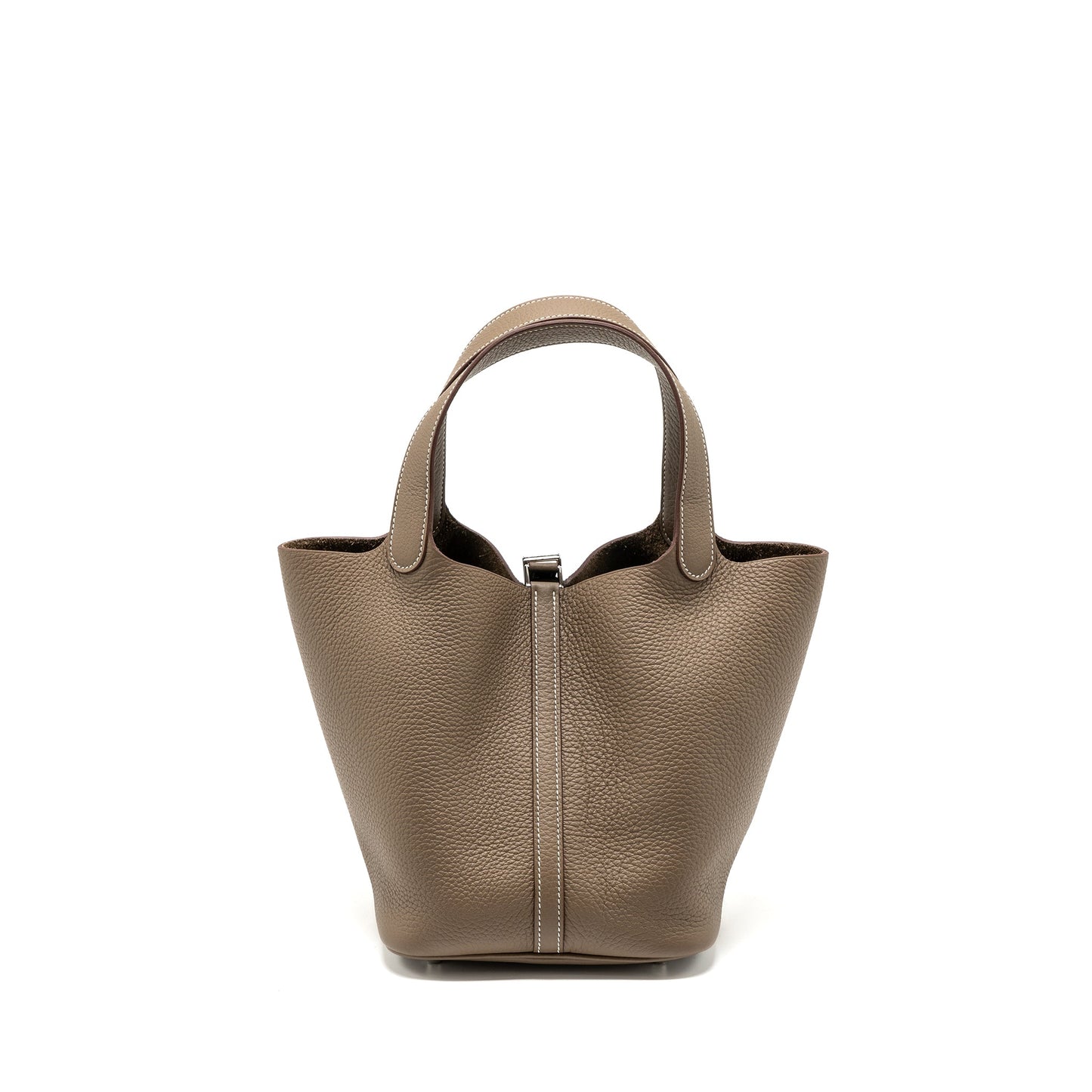 Hermes Picotin 22 lock bag clemence etoupe SHW stamp B