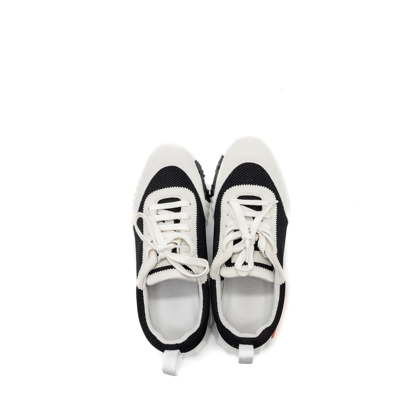 Hermes Size 39.5 Femme Bouncing Sneaker White/ Black