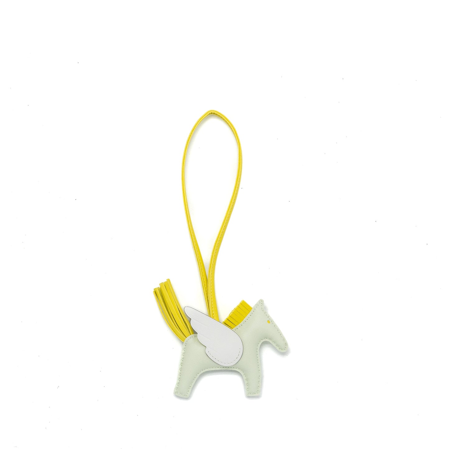 Hermes Rodeo pegase pm bag charm vert fizz/lime/new white stamp B
