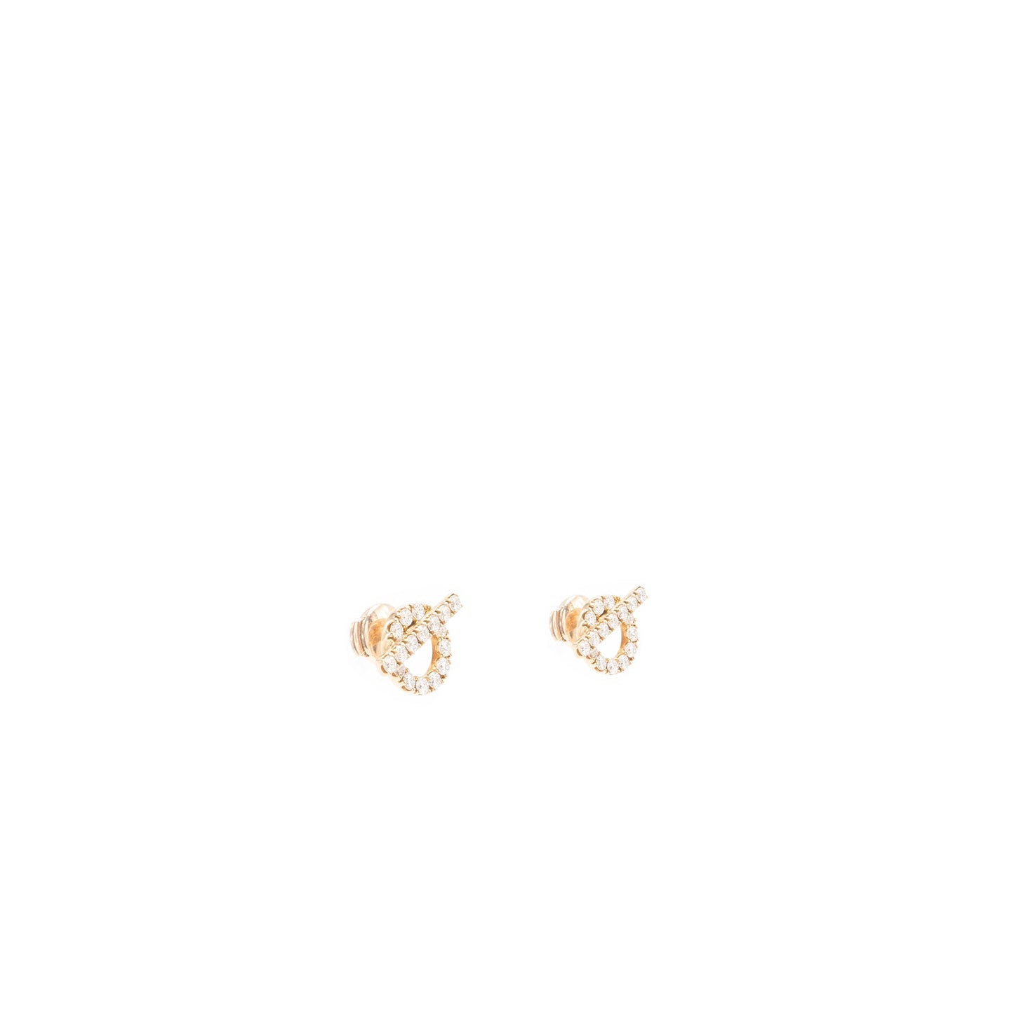 Hermes Finesse earrings rose gold, diamonds