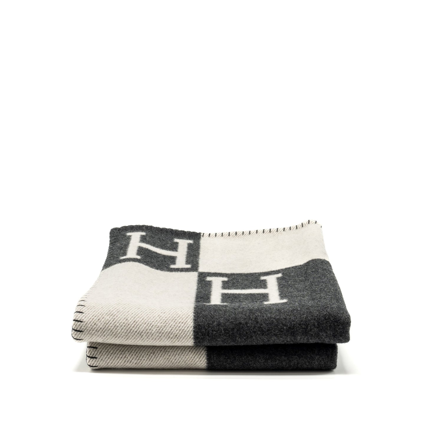 Hermes Avalon throw blanket Ecru / Gris Fonce
