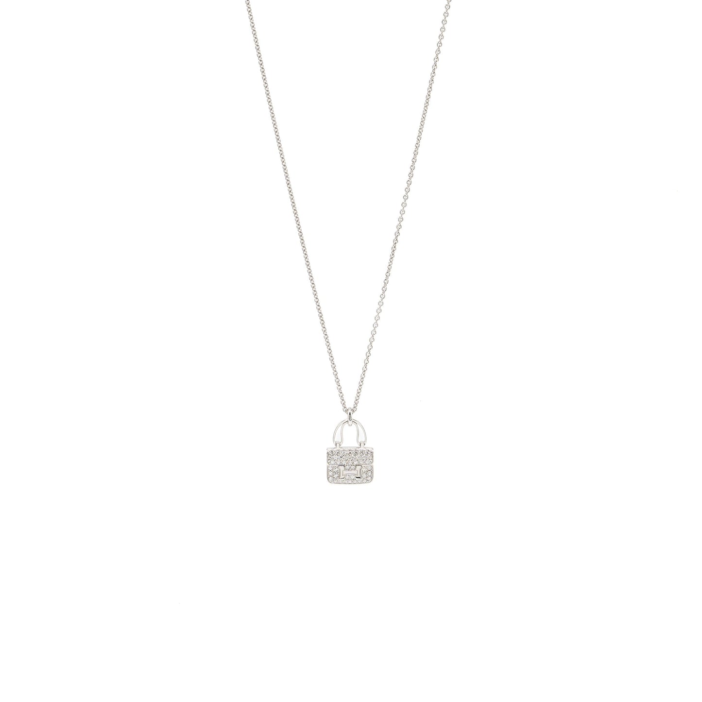 Hermes Amulettes constance pendant white gold, diamonds