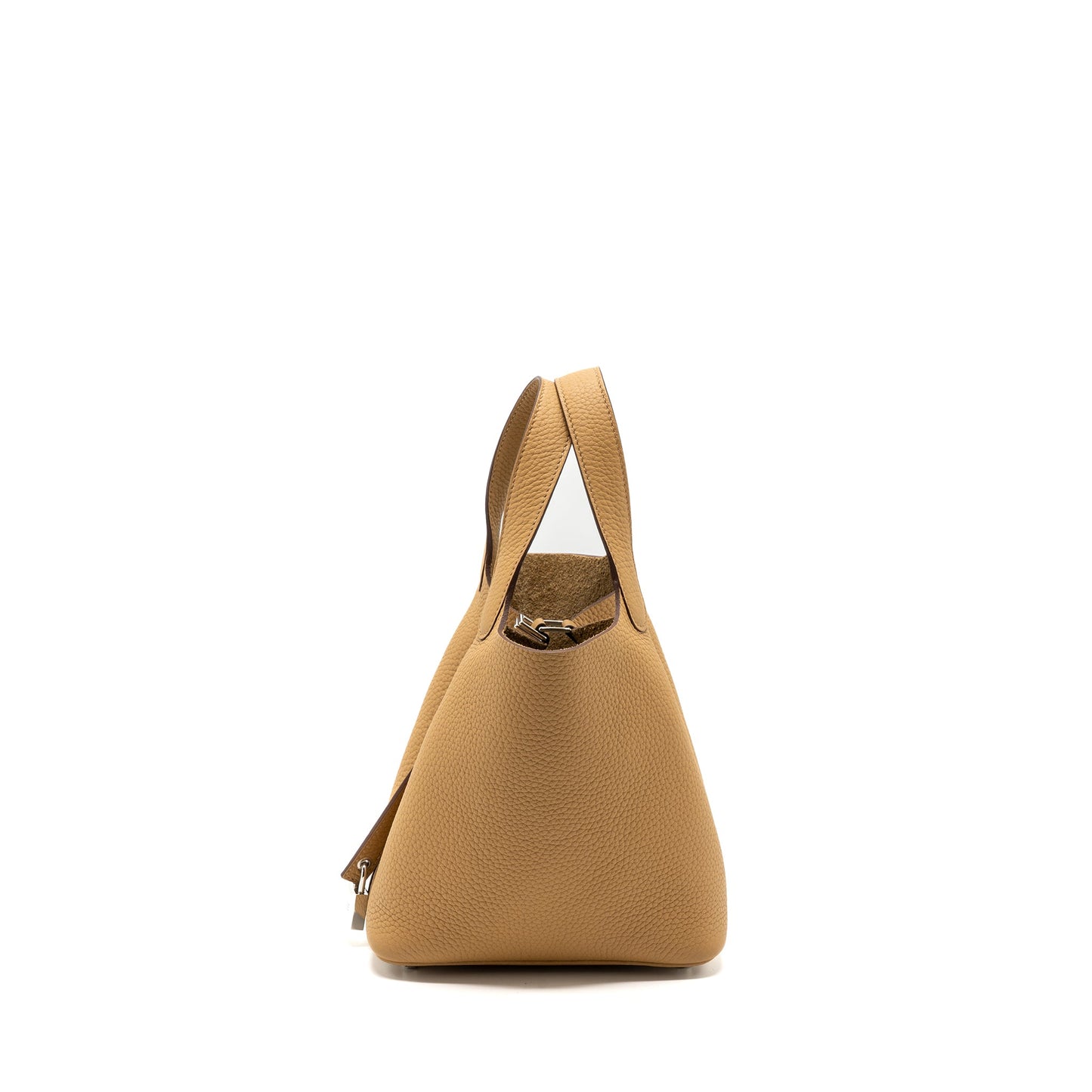 Hermes Picotin 18 Lock Bag Clemence 4B Biscuit SHW Stamp B