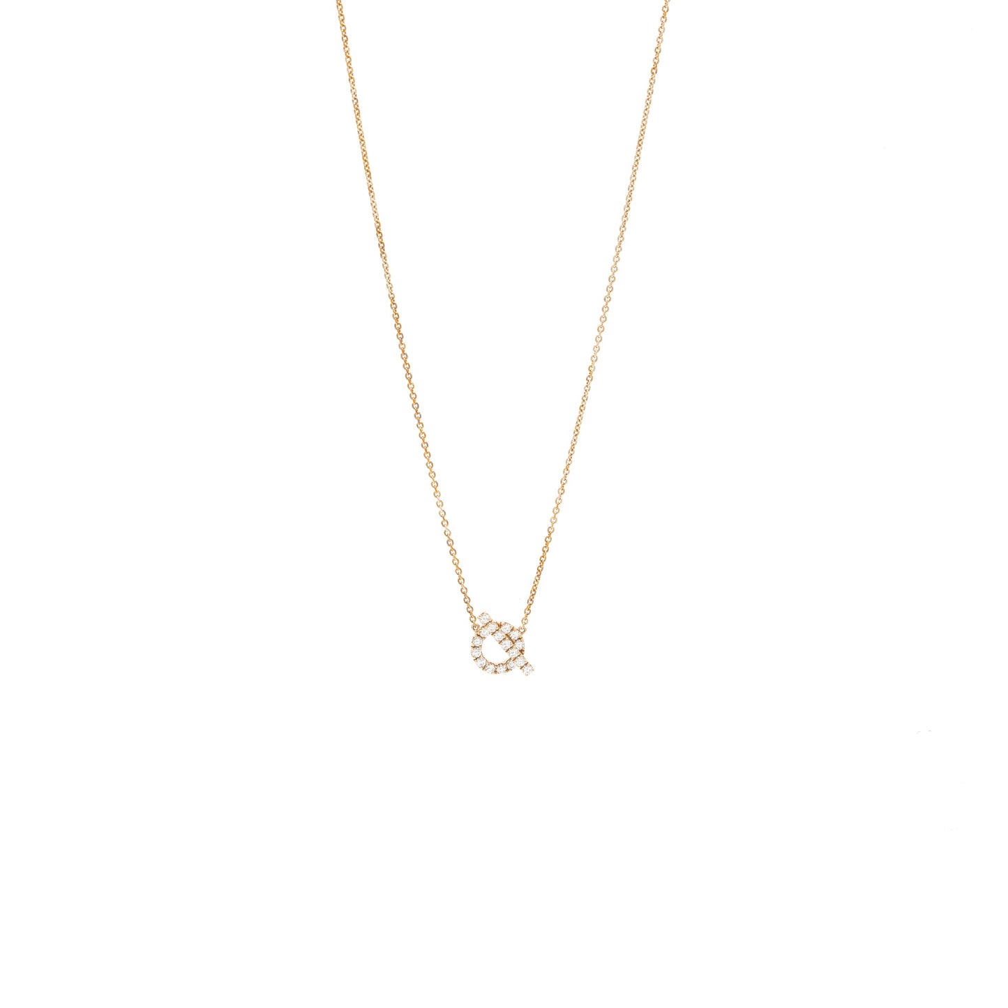 Hermes Finesse Pendant rose gold, diamonds