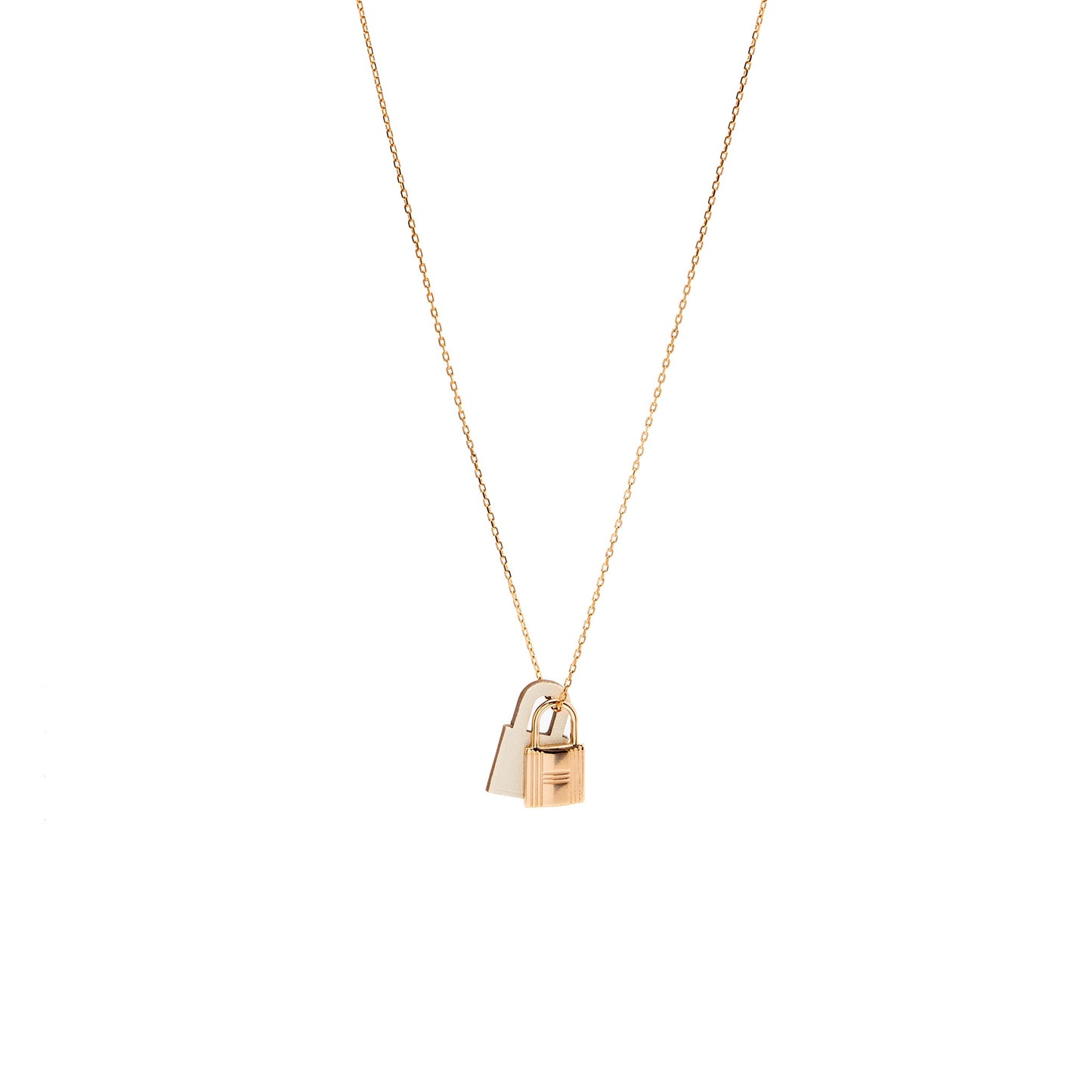 Hermes O’kelly Pendant, Small Model Swift White RGHW Stamp Z