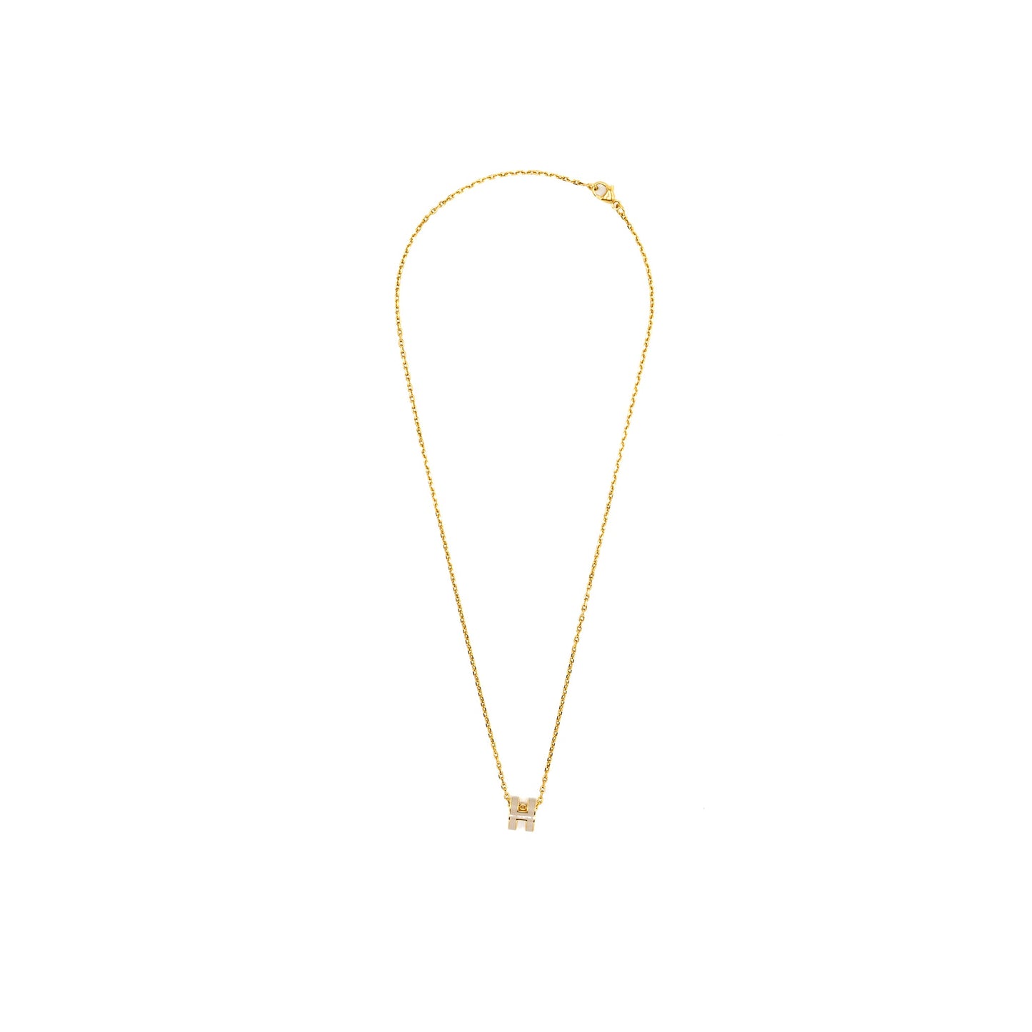 Hermes Mini Pop H Pendant marron glace GHW