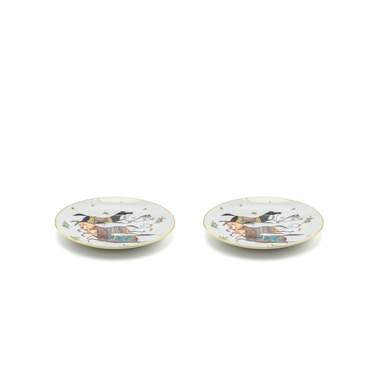 Hermes Assiette Dessert Cheval Plate (Sell In A Set)