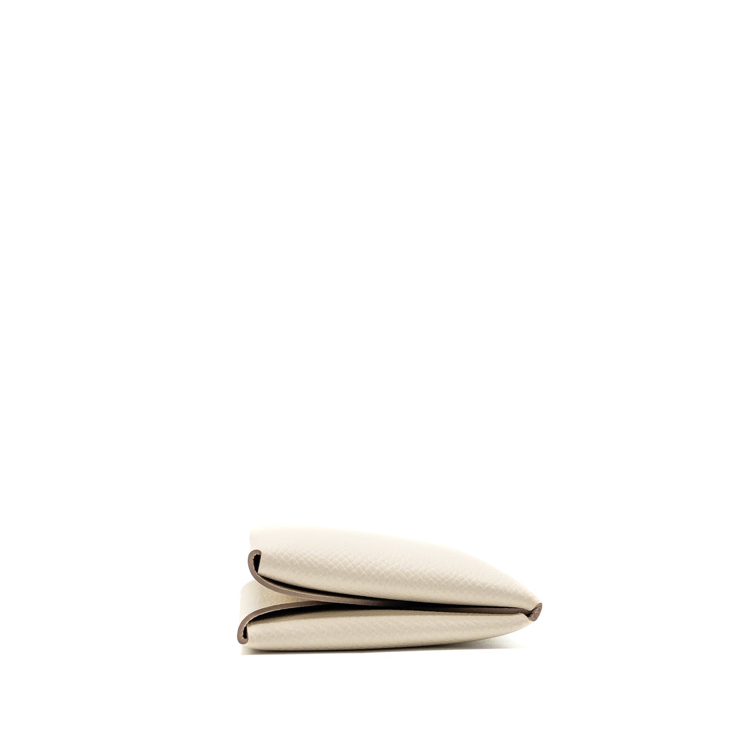 Hermes Calvi Duo Card Holder Epsom Craie SHW Stamp U