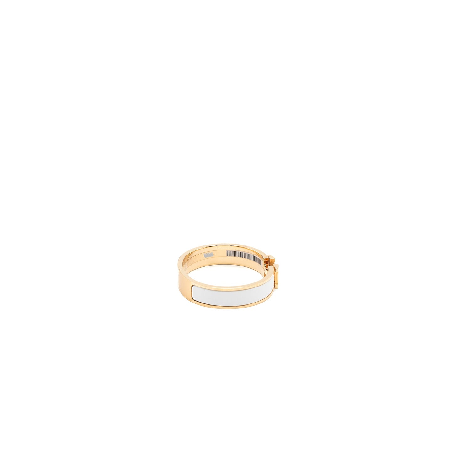 Hermes Size PM Clic H Bracelet White RGHW