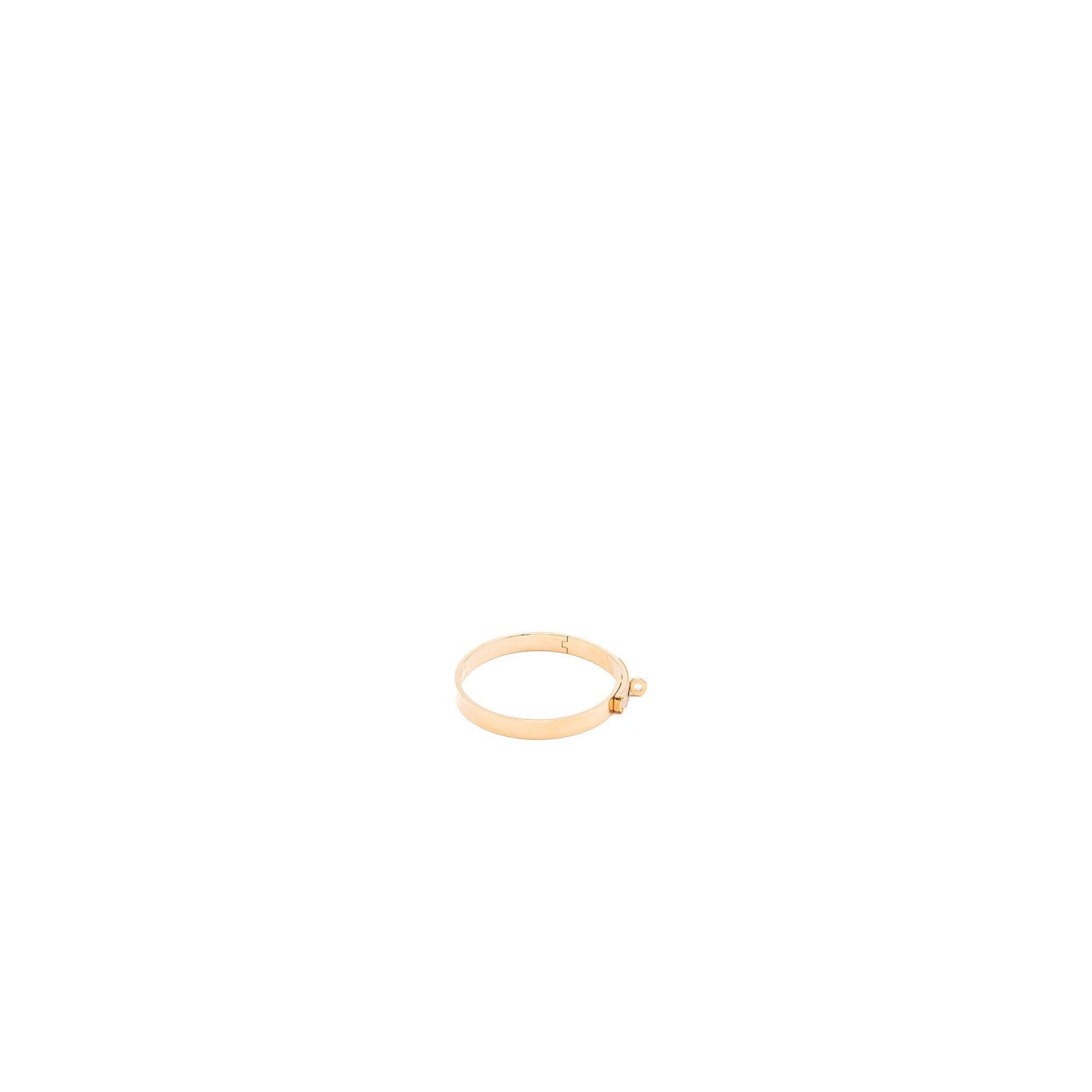 Hermes Size SH Kelly Bracelet Rose Gold With Diamonds