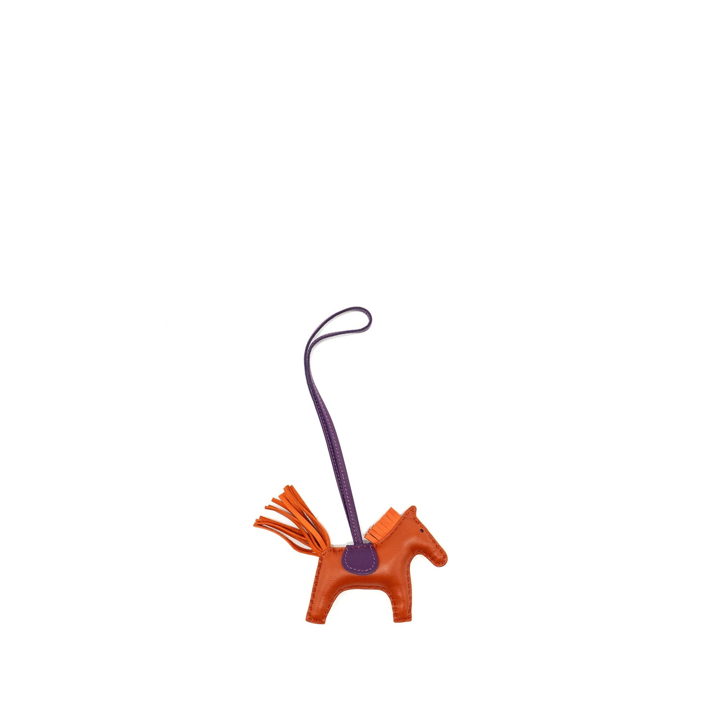 Hermes rodeo pm bag charm red/purple stamp Z