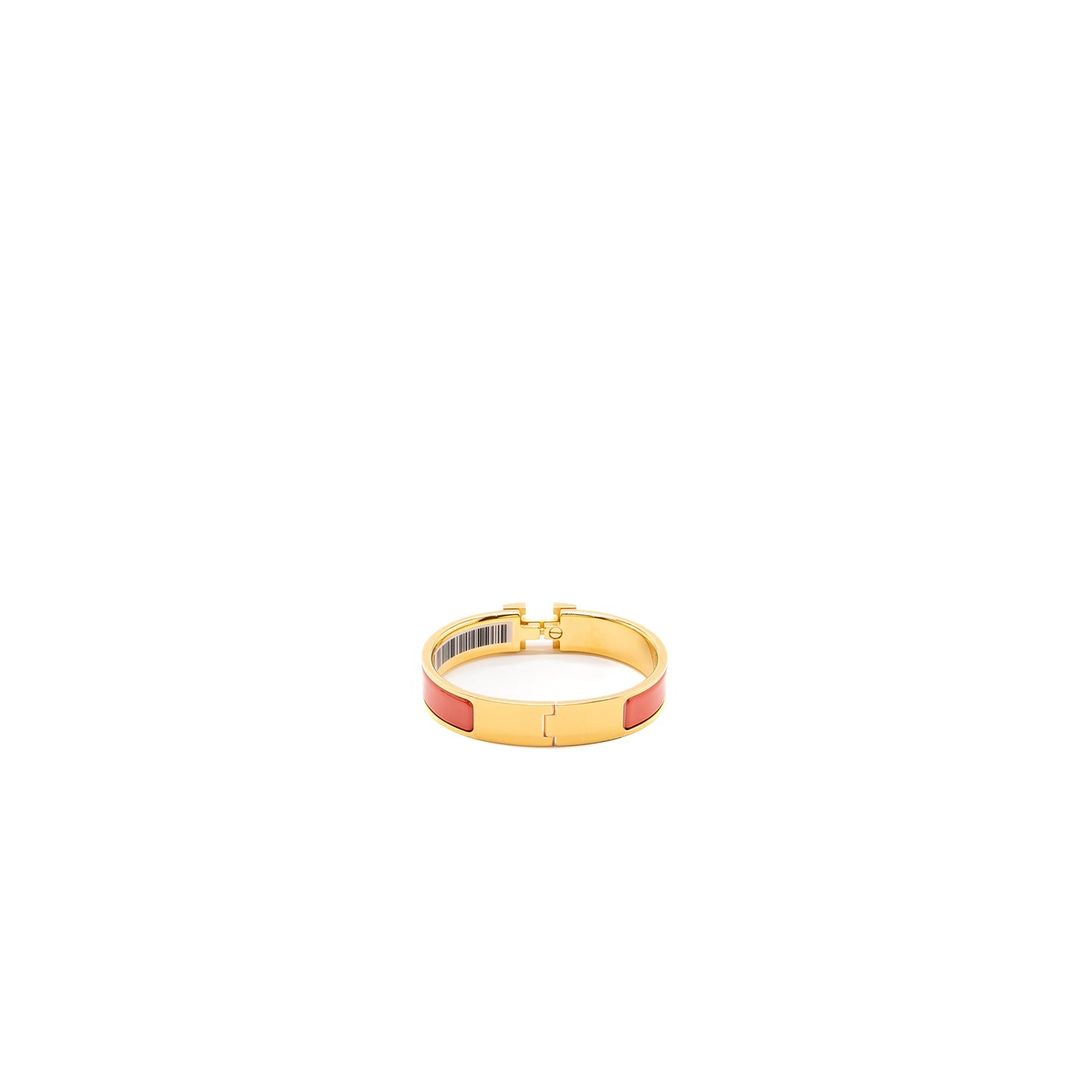 Hermes size ST clic H bracelet rouge corail GHW