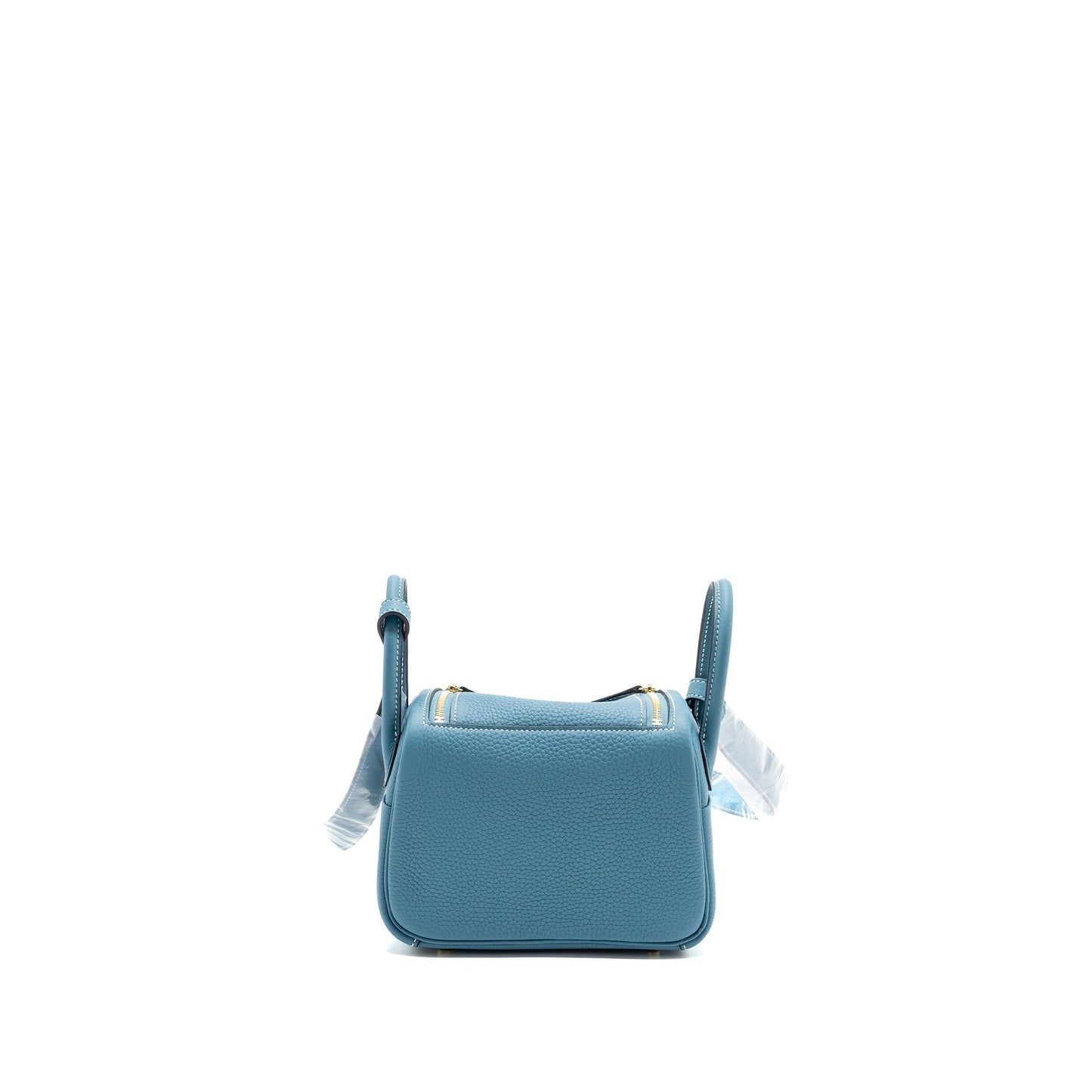 Hermes mini lindy clemence blue jeans GHW stamp B