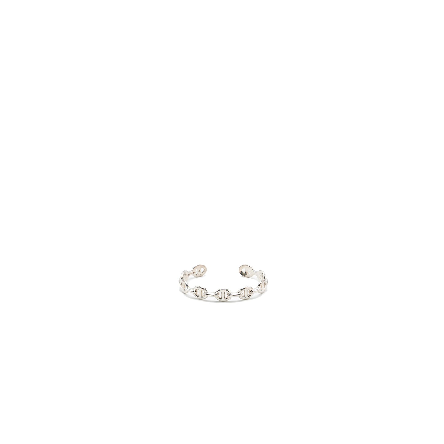 Hermes Size LG Chaine D’ancre Enchainee Bracelet, Medium Model Sterling Silver