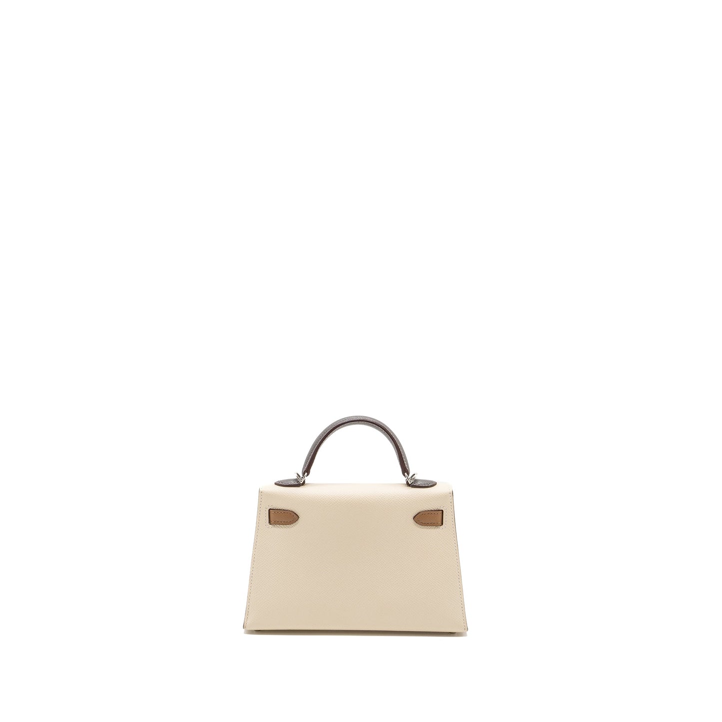Hermes mini kelly II epsom nata / chai / gris Meyer SHW stamp U