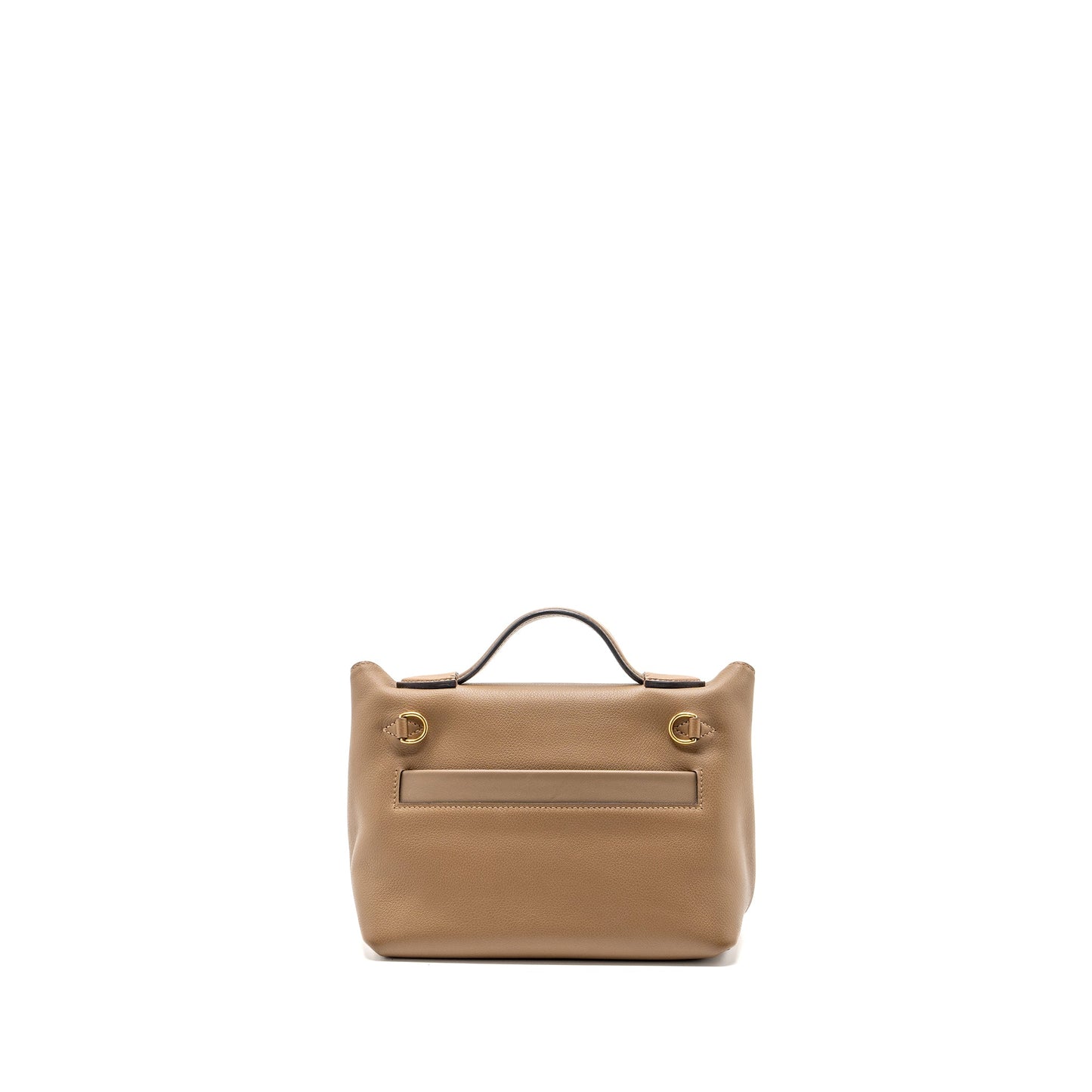 Hermes mini 24/24 2424 - 21 bag evercolor / swift beige de Weimar / etoupe GHW stamp Z