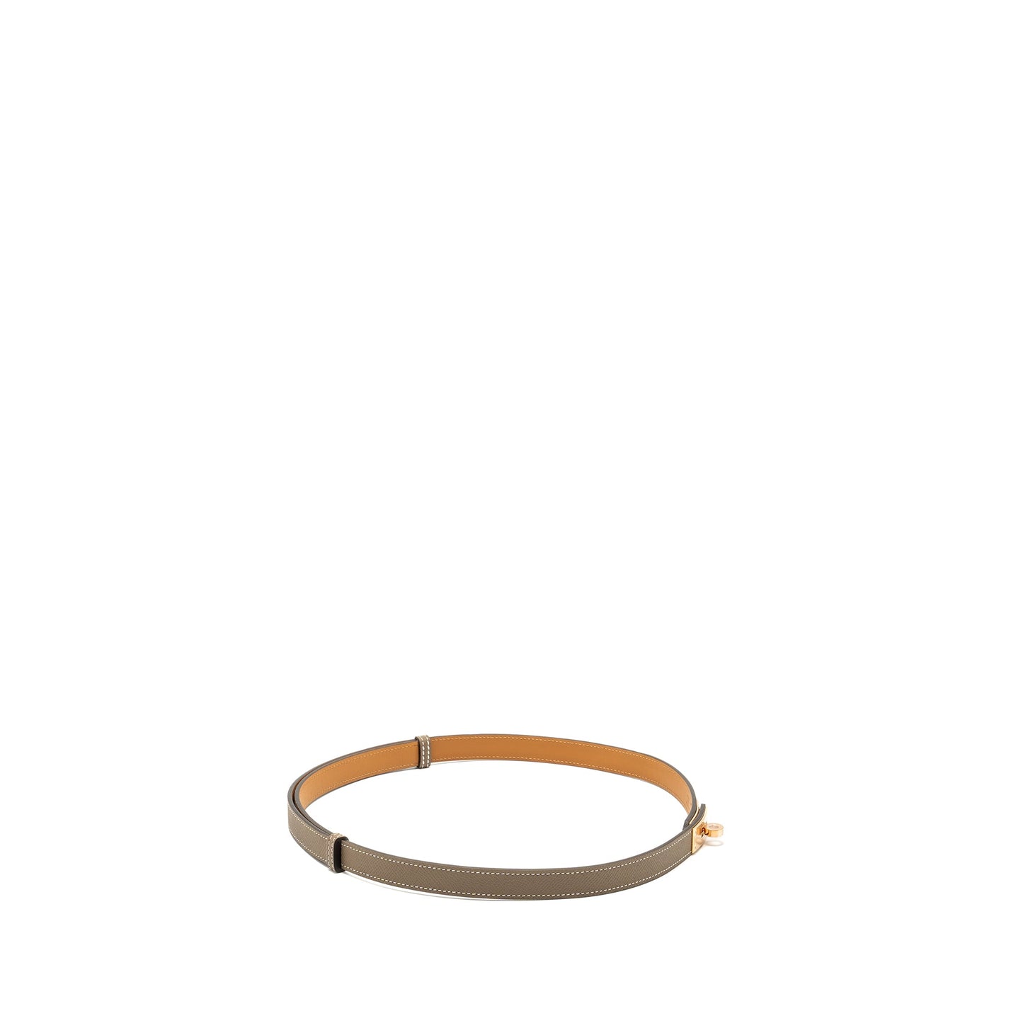Hermes kelly 18 belt epsom etoupe RGHW Stamp B
