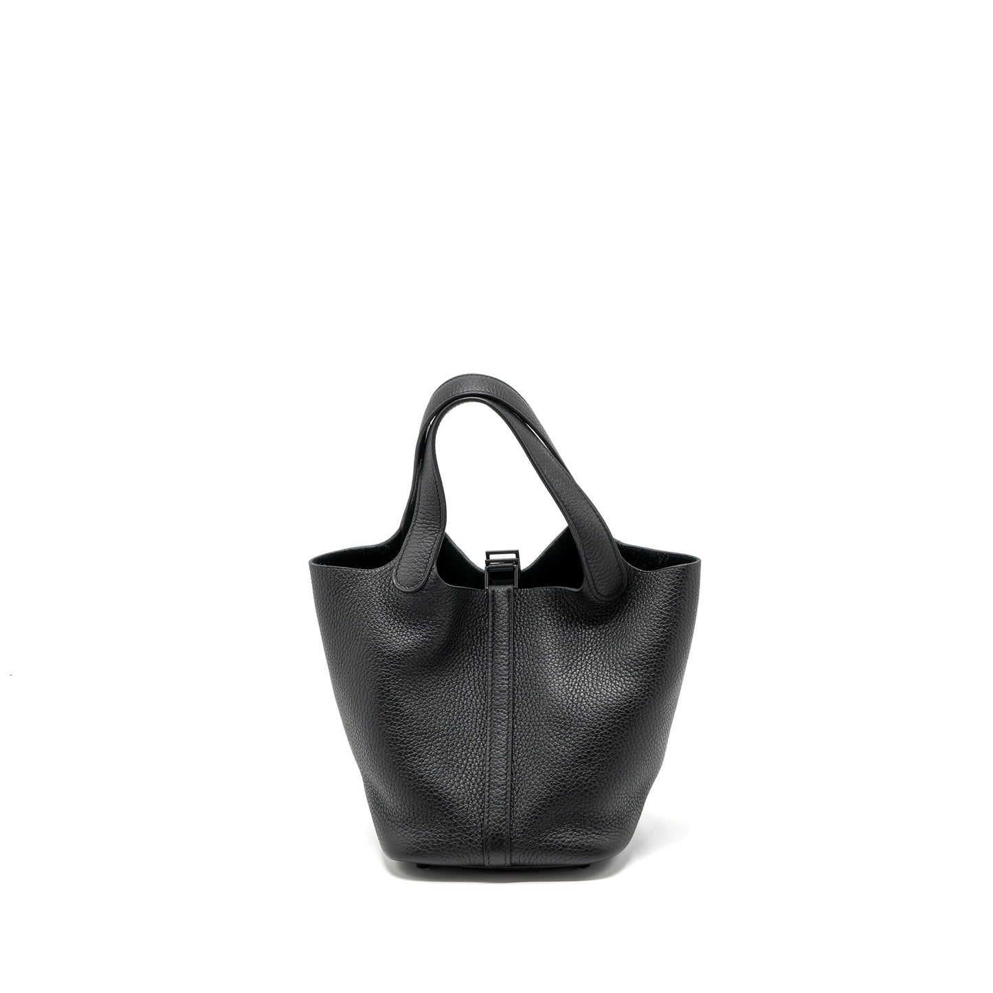 Hermes picotin 18 lock bag clemence so black with black hardware Stamp Z