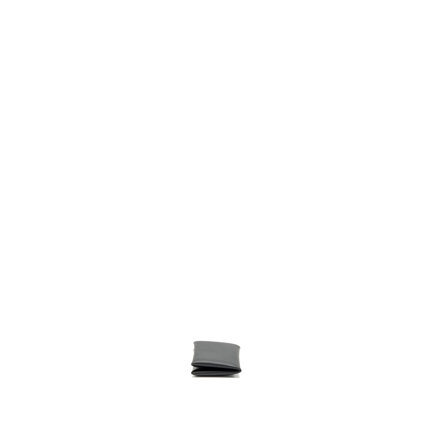 Hermes Calvi Card Holder epsom black SHW stamp B