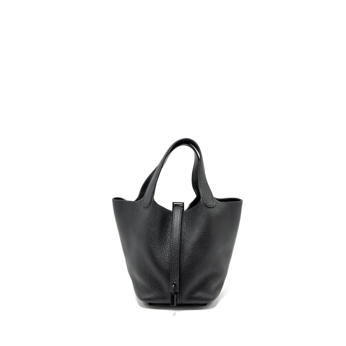 Hermes picotin 18 lock bag clemence so black with black hardware Stamp Z