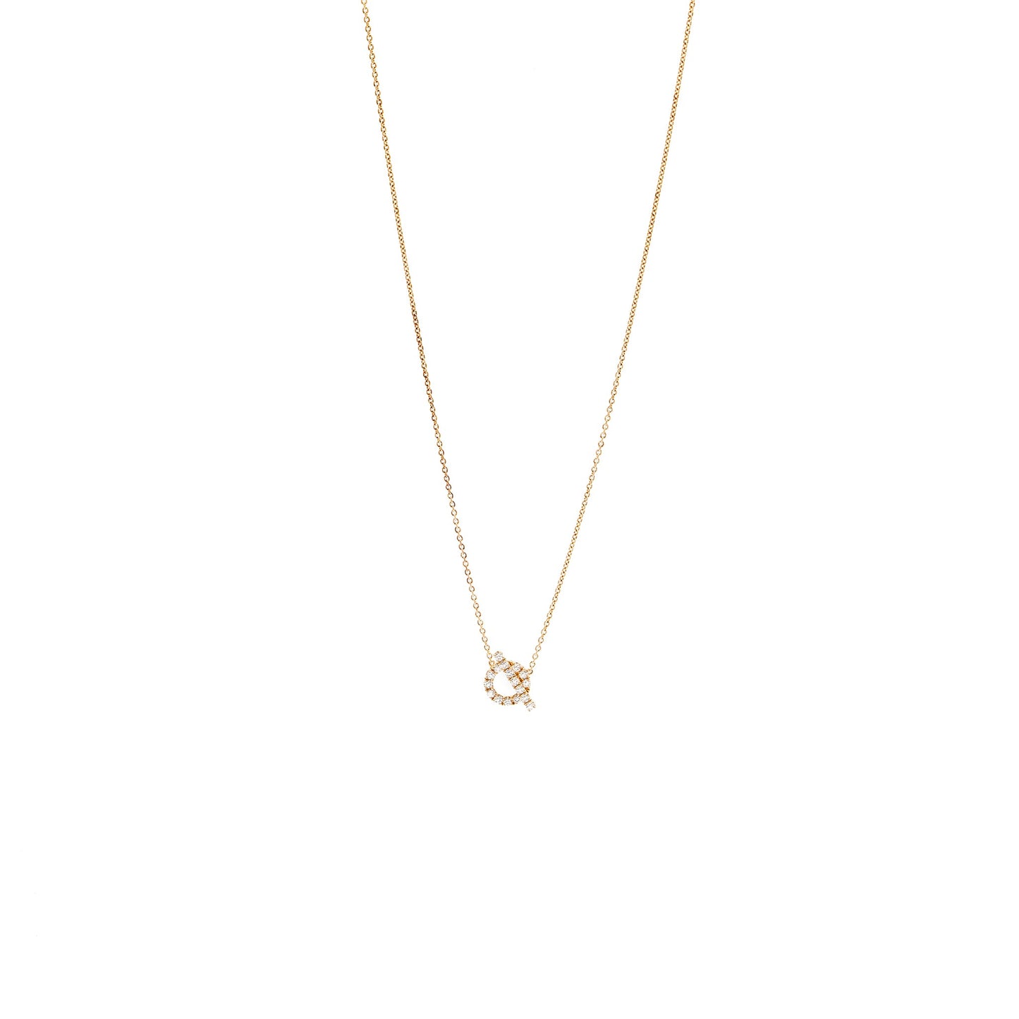 HERMES FINESSE Necklace Rose Gold, Diamonds