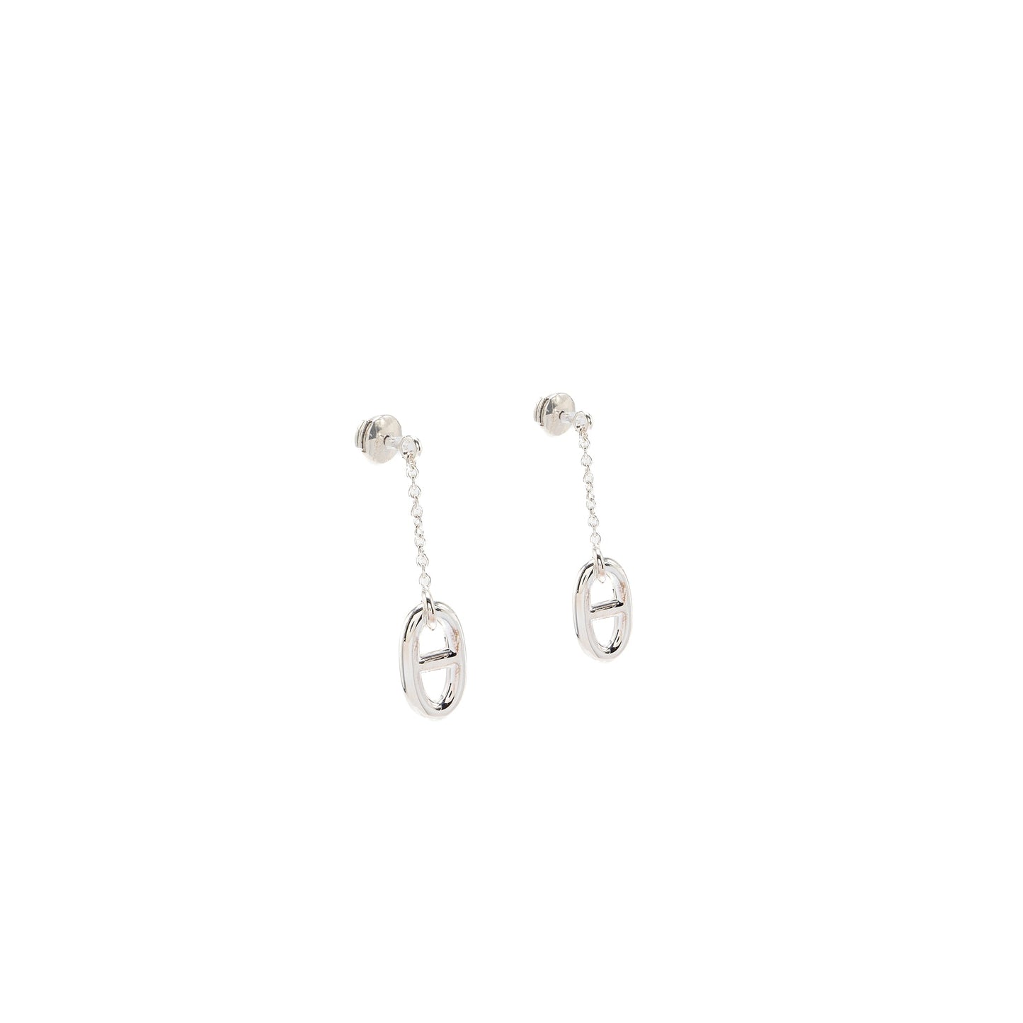Hermes Farandole Earrings, Medium Model Sterling Silver
