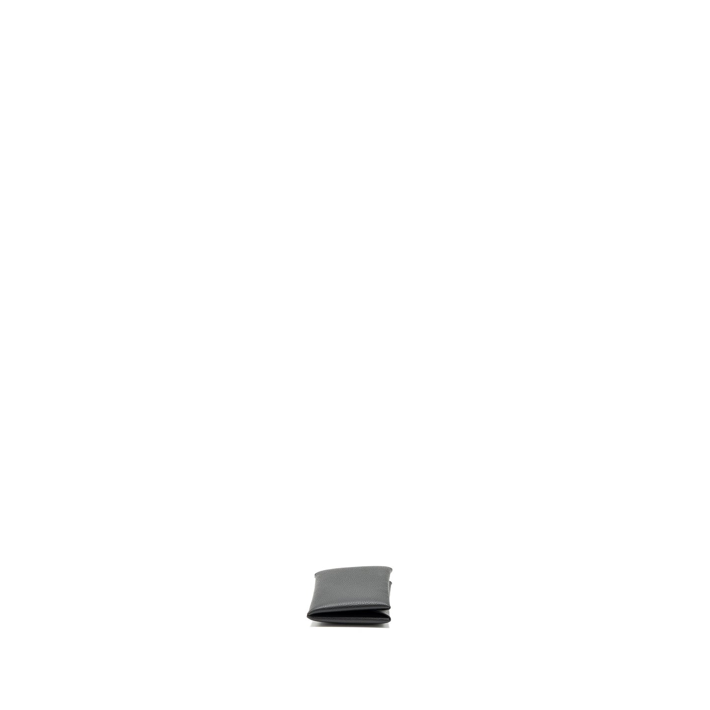 Hermes Calvi Card Holder epsom black SHW stamp B