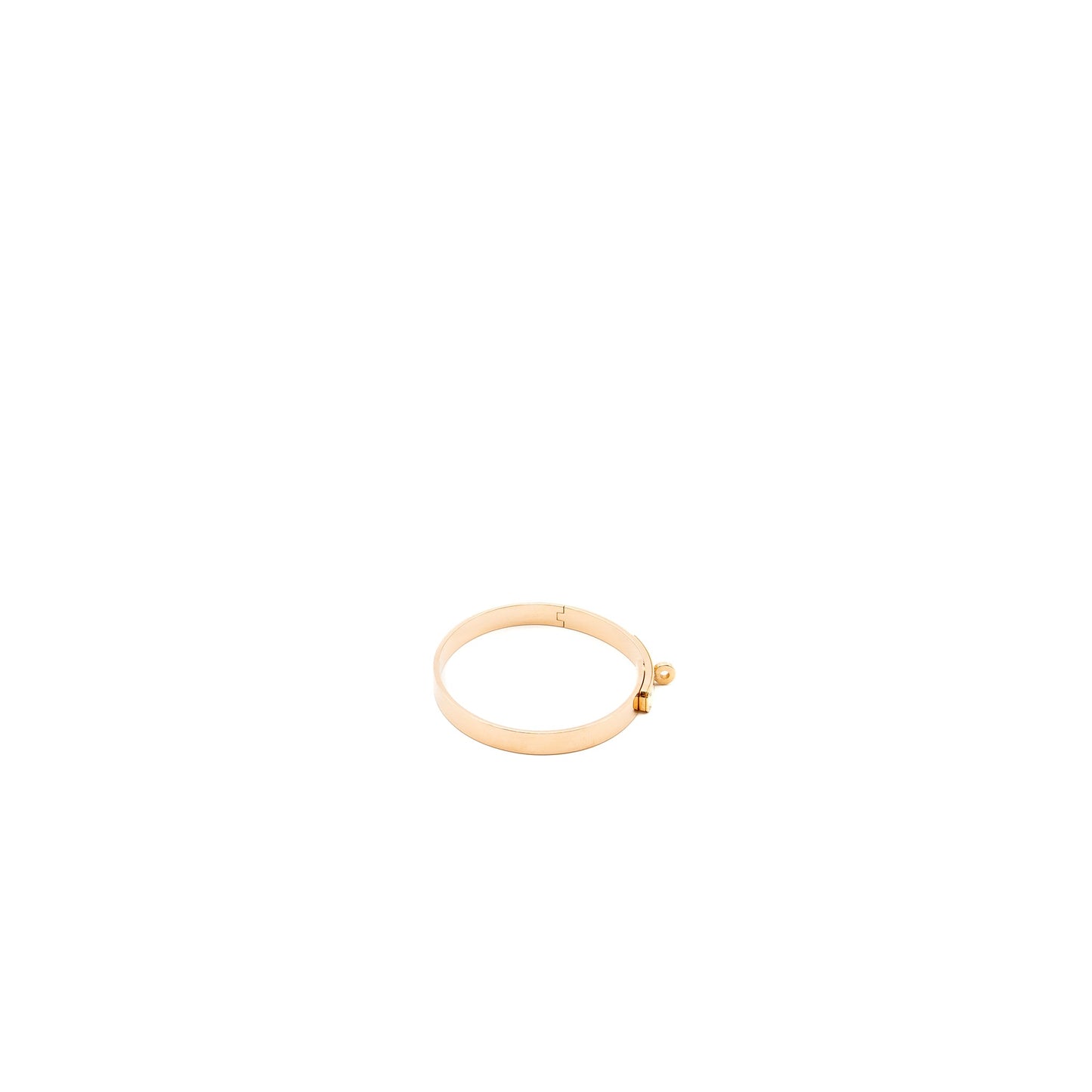 Hermes Size SH Kelly Bracelet Rose Gold 4 Diamonds