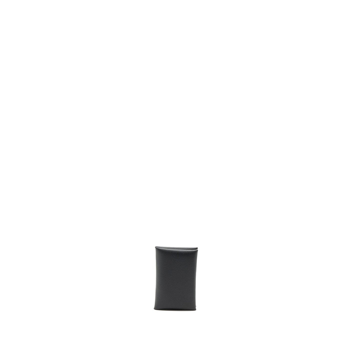 Hermes Calvi Card Holder epsom black SHW stamp B