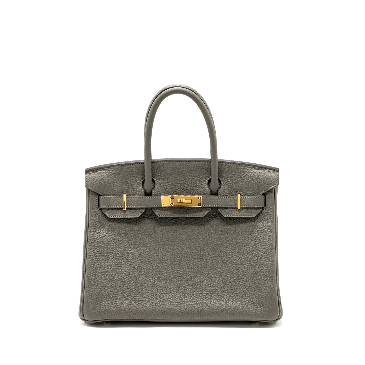 Hermes Birkin 30 Clemence Gris Meyer GHW Stamp U