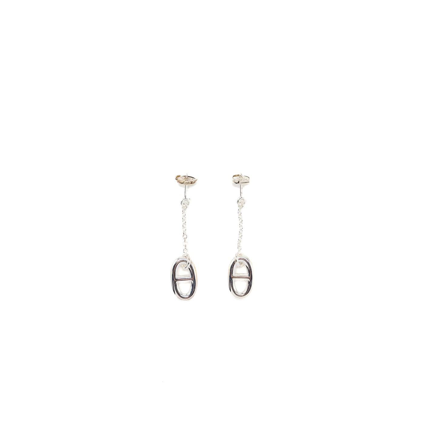 Hermes Farandole Earrings, Medium Model Sterling Silver